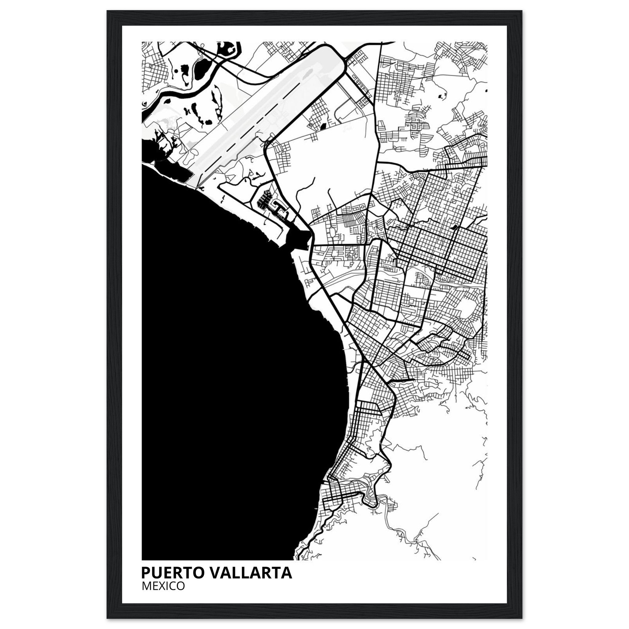 Puerto Vallarta City Map Poster | Custom Map Art Print - Ink And Atlas