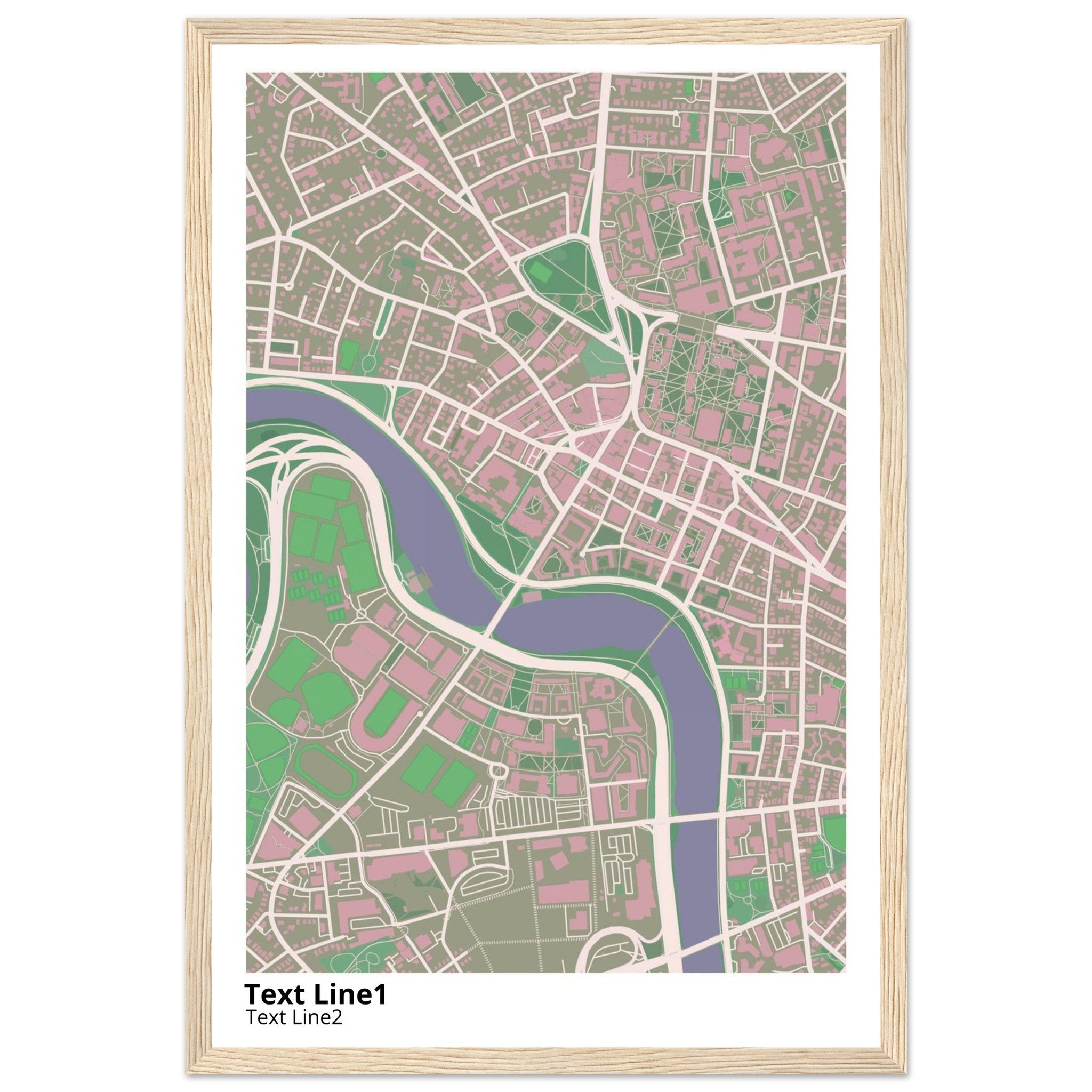 harvard university campus map poster