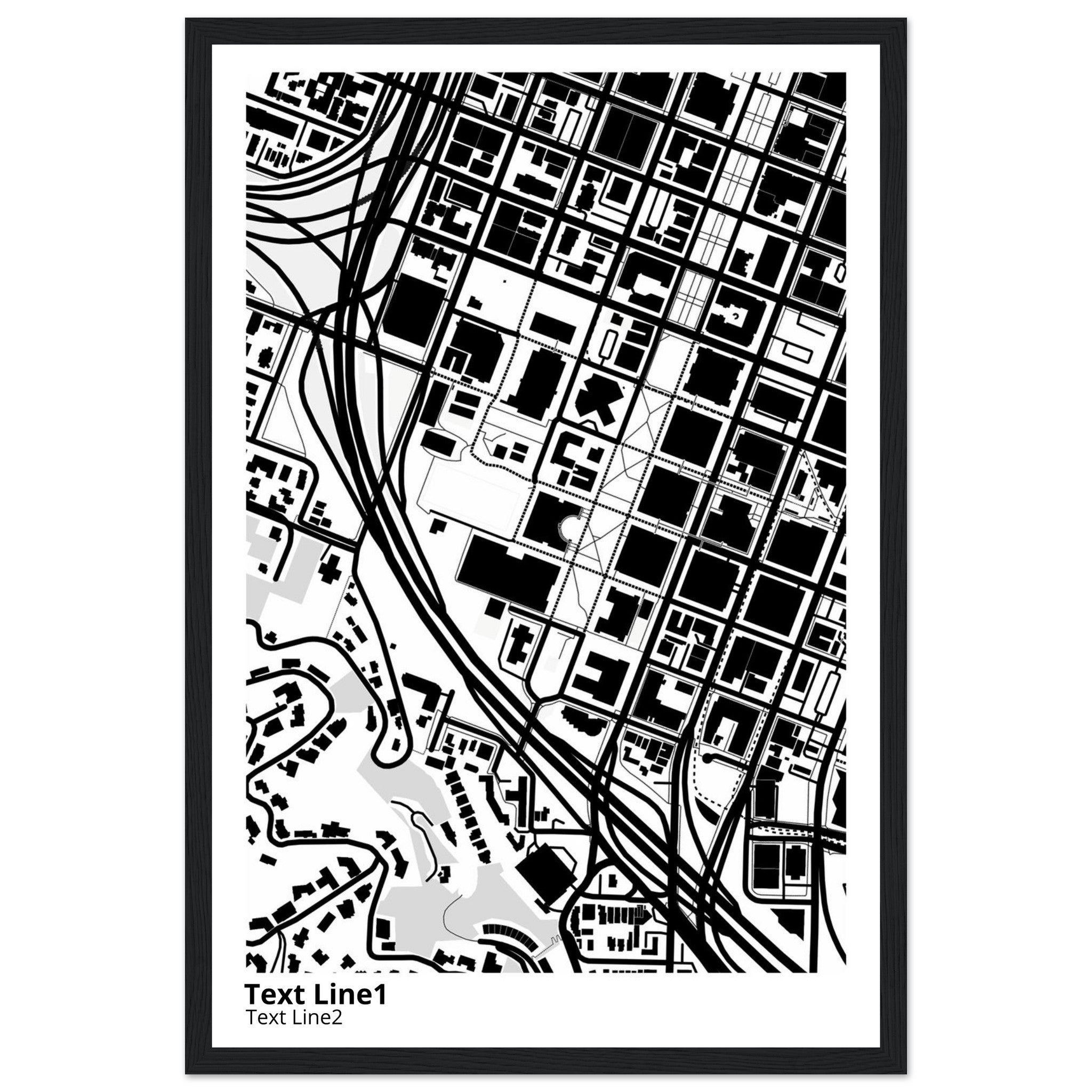 Portland State University Campus Map Poster | Graduation Gift - Ink And Atlas
