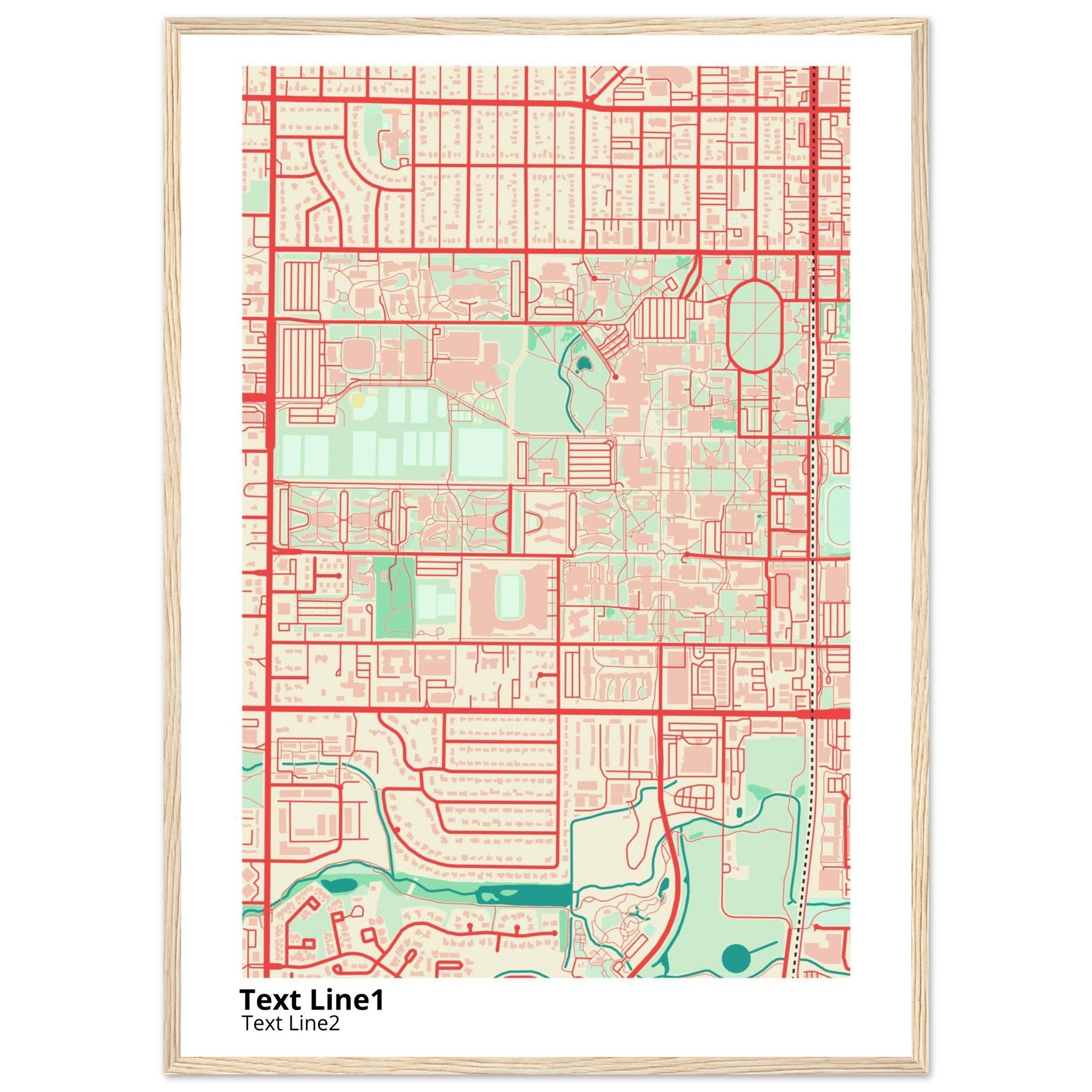 colorado state university fort collins campus map poster