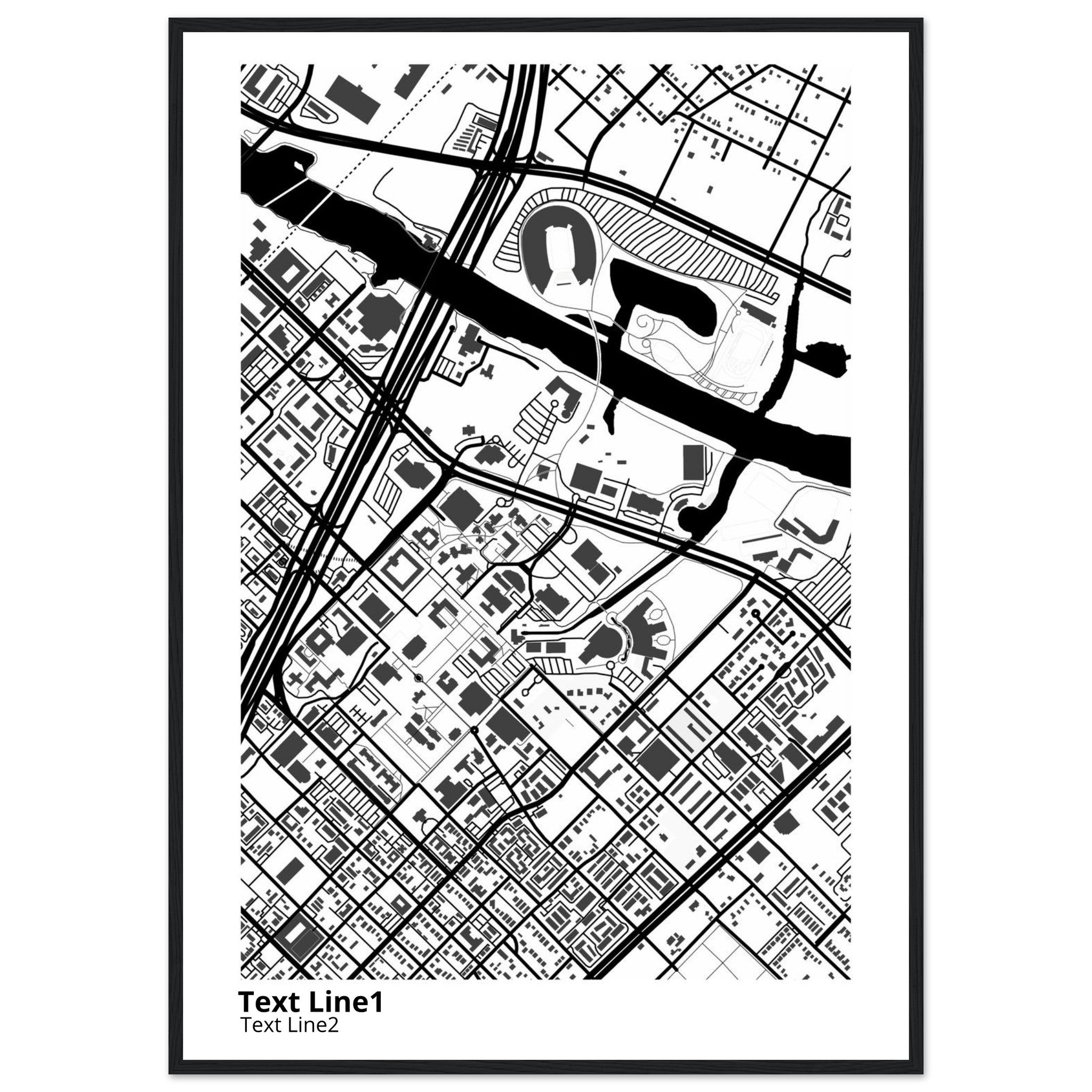 Baylor University Texas Campus Map Poster | Graduation Gift - Ink And Atlas