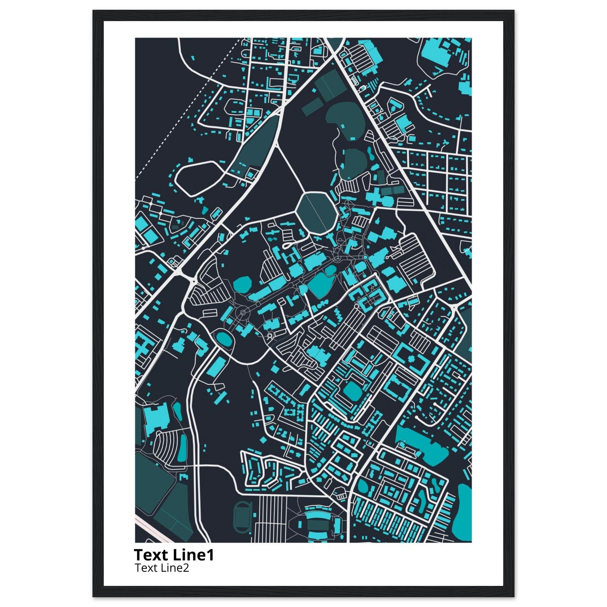 georgia southern university campus map poster