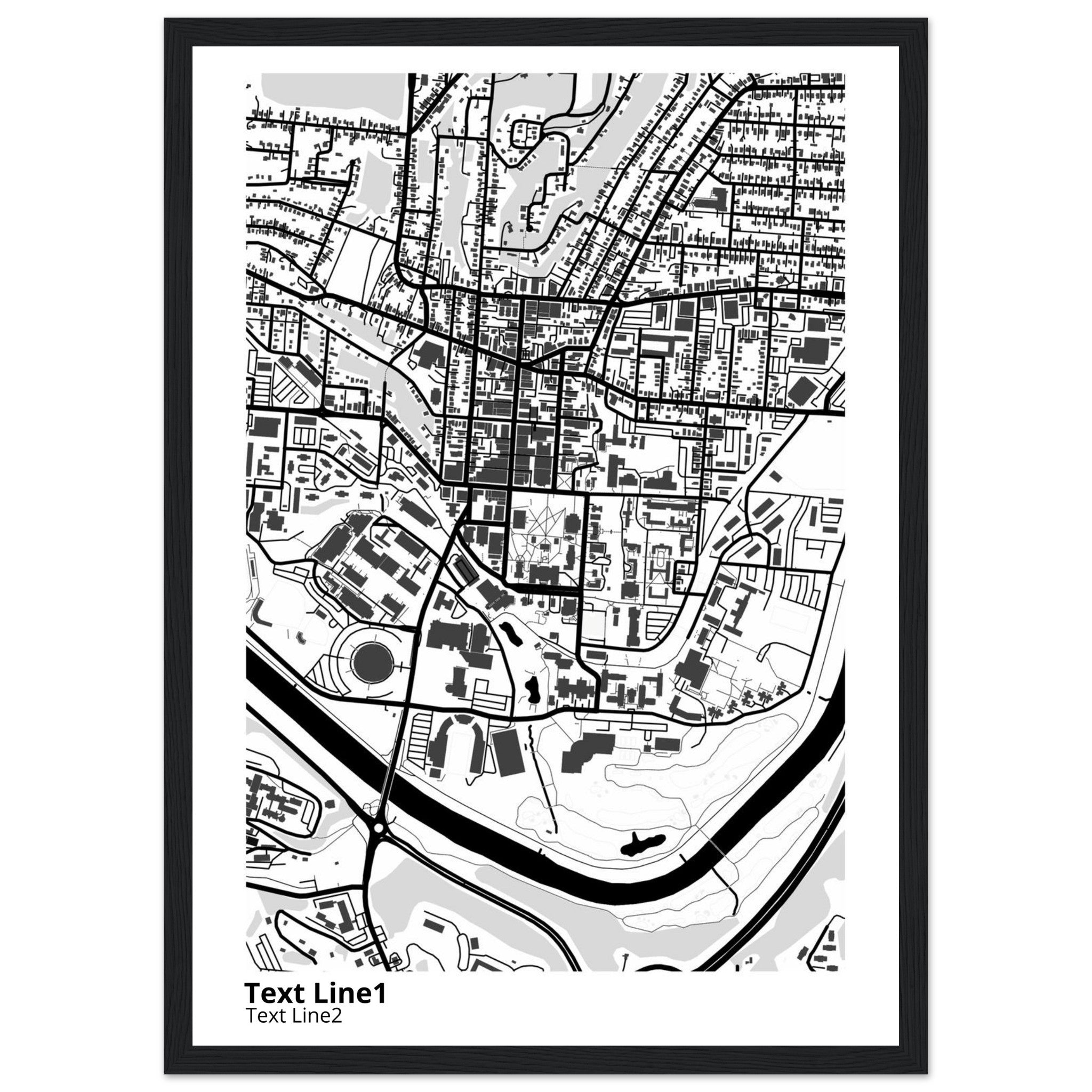 Ohio University (Main Campus) Campus Map Poster | Graduation Gift - Ink And Atlas