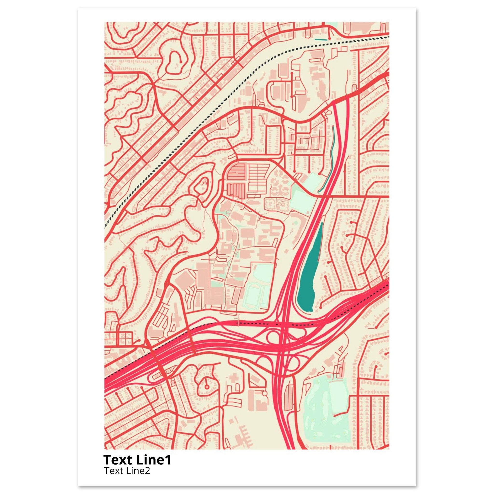 california state university los angeles campus map poster