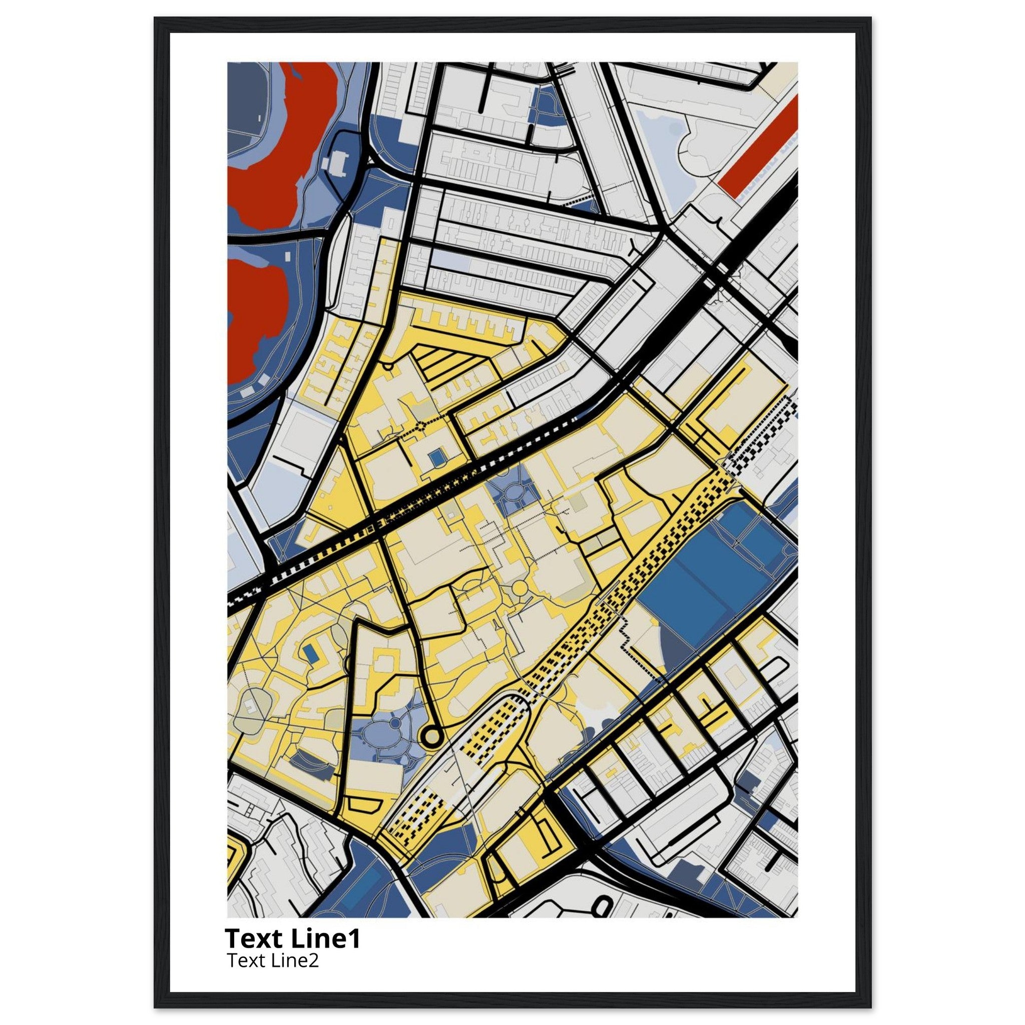 northeastern university campus map poster