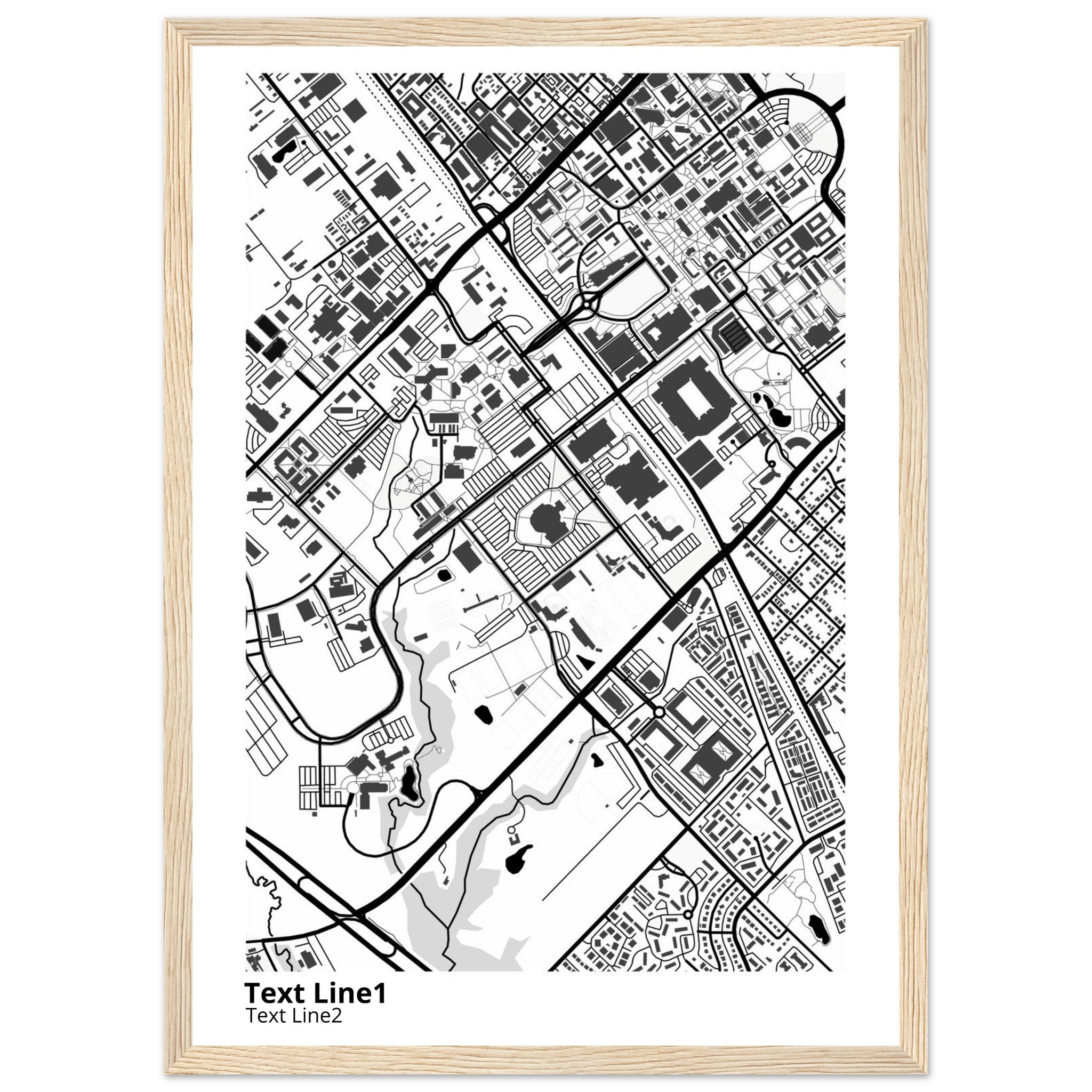 Texas A&M University (College Station) Campus Poster | Graduation Gift - Ink And Atlas