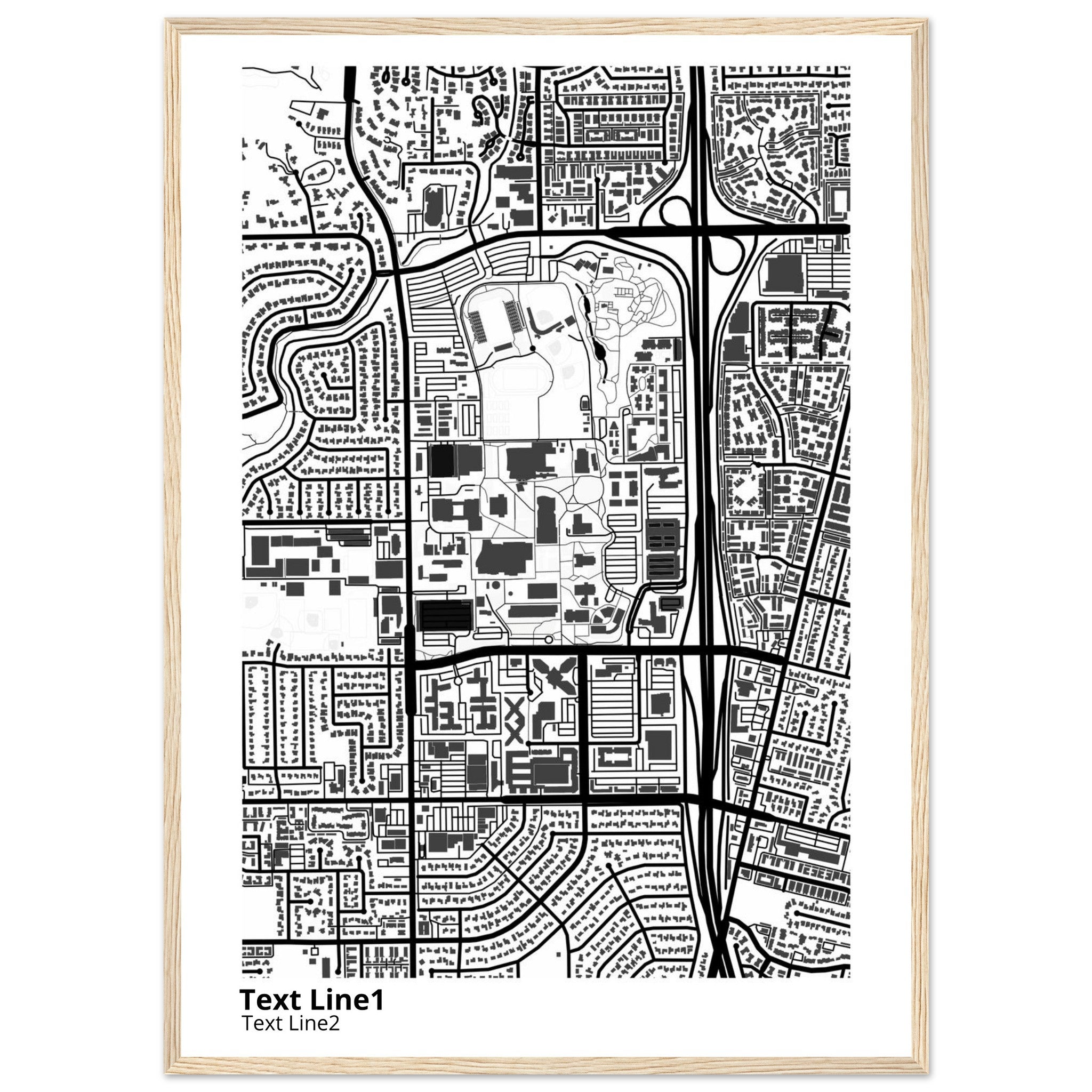 california state university fullerton campus map poster