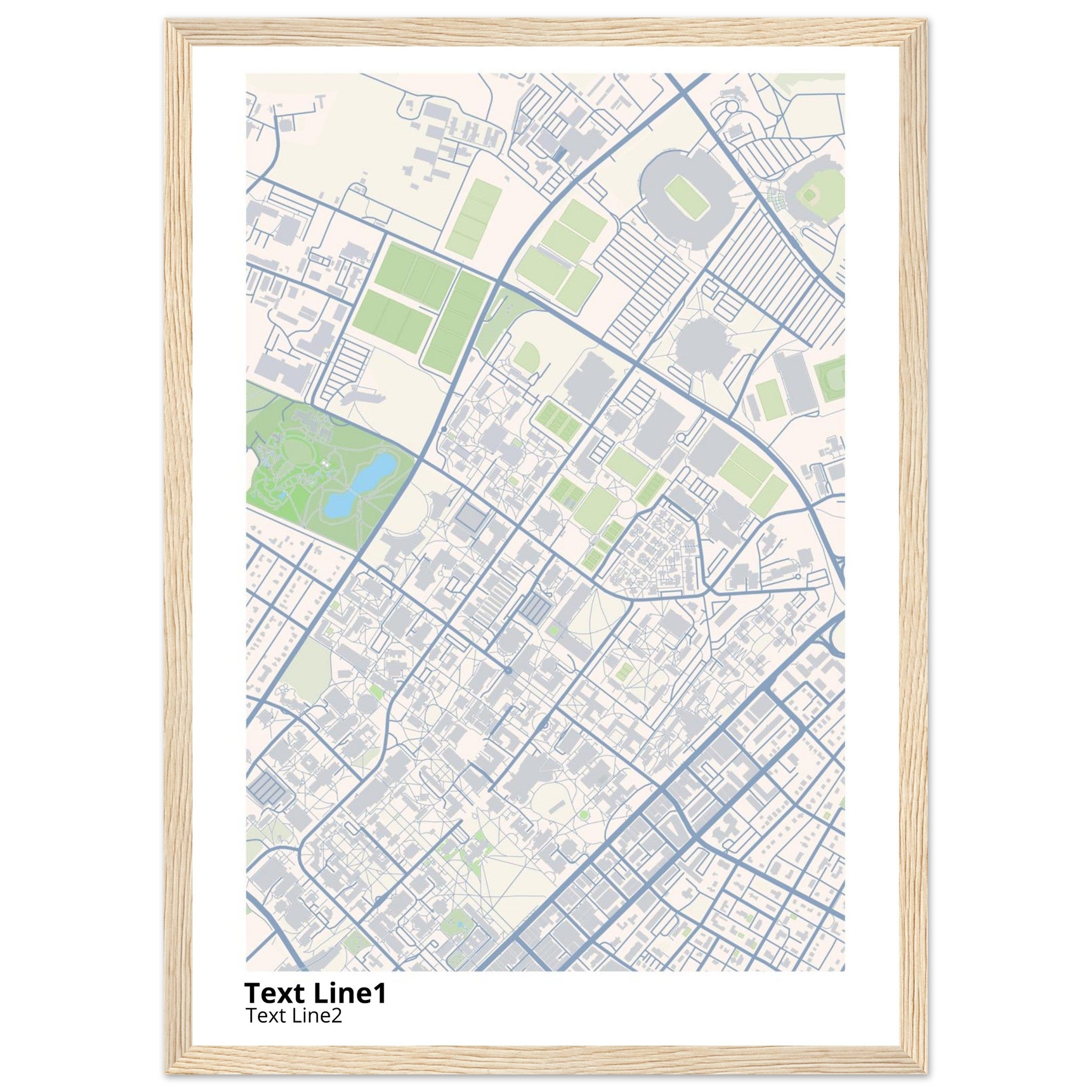 Pennsylvania State University Campus Map Poster | Graduation Gift - Ink And Atlas