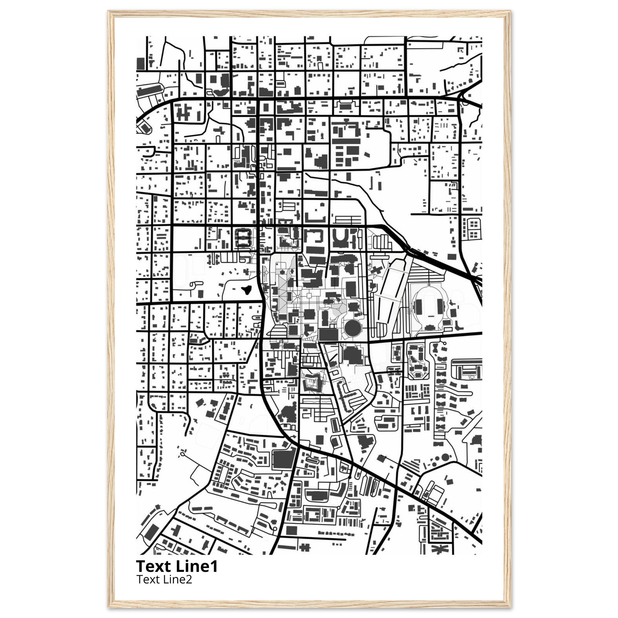 Sam Houston State University Texas Campus Map Poster | Graduation Gift - Ink And Atlas