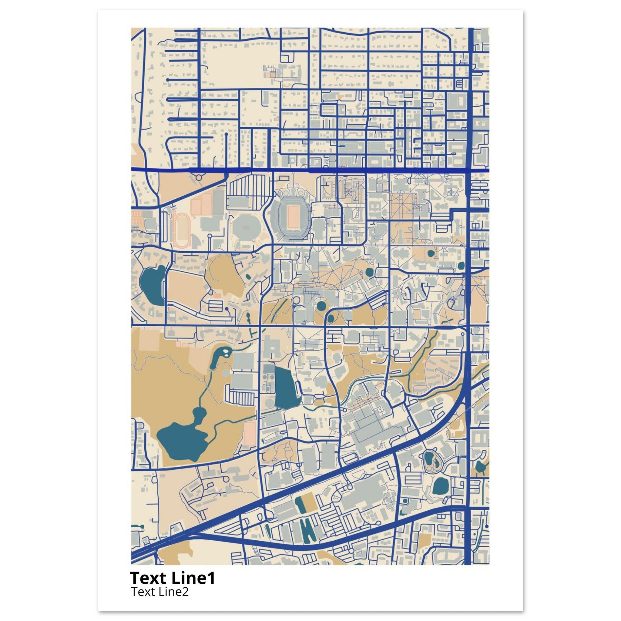 university of florida campus map poster