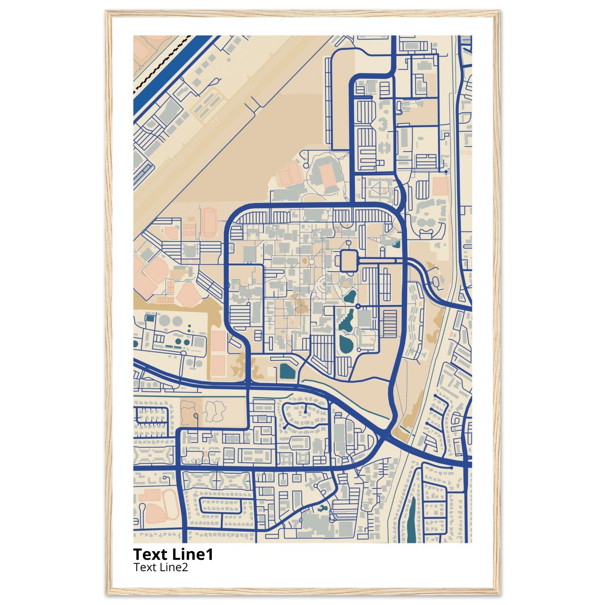 florida atlantic university campus map poster
