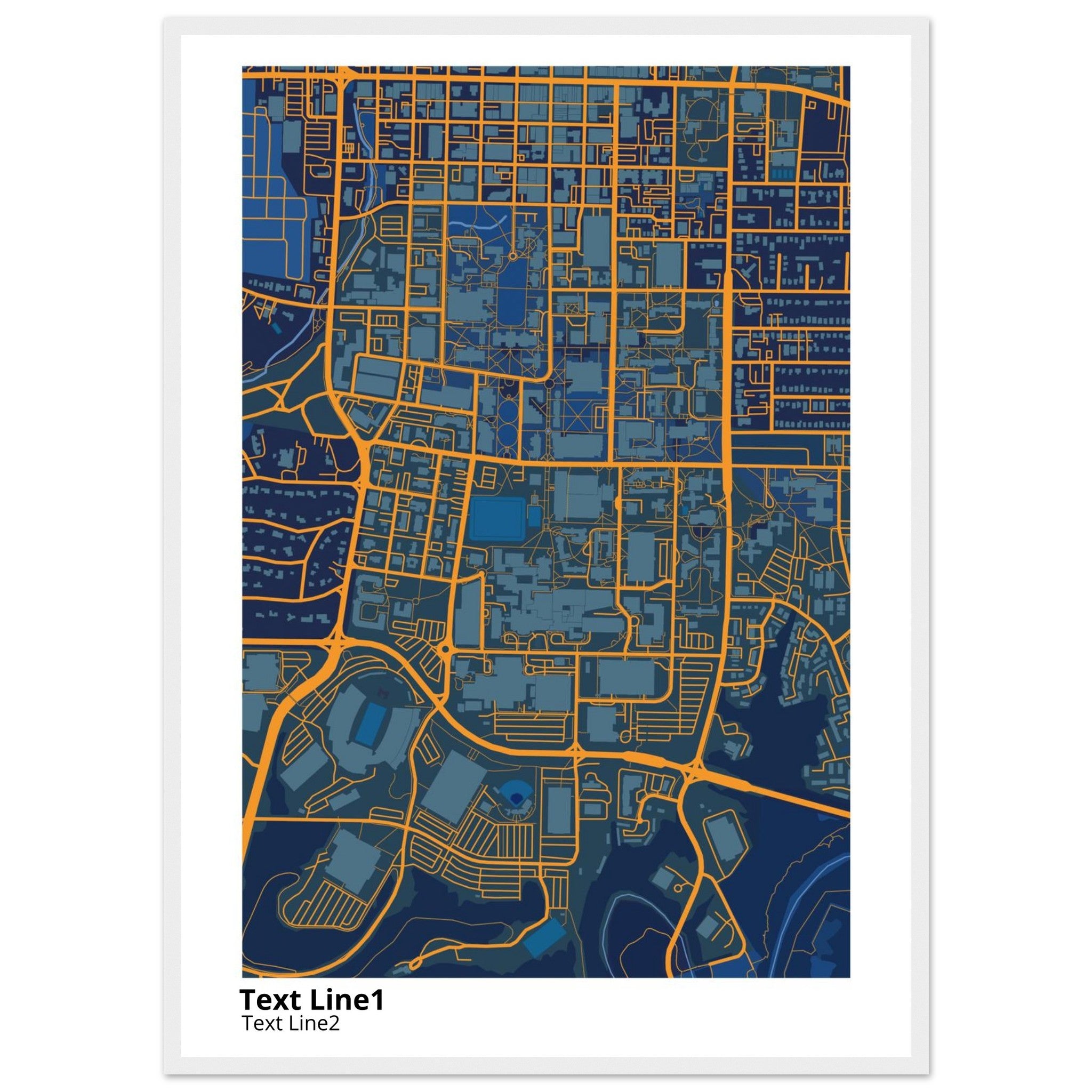 university of missouri columbia campus map poster