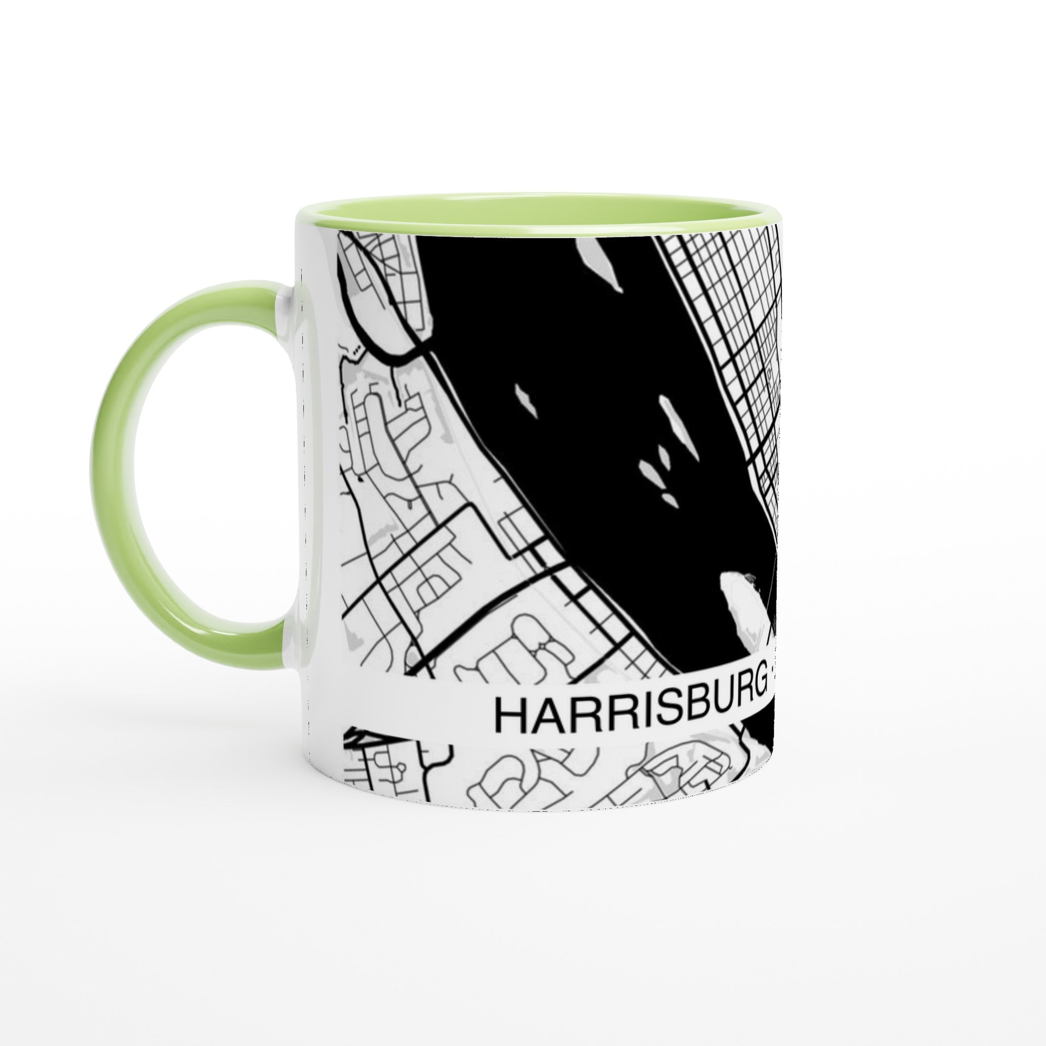 harrisburg modern city map mug 11oz