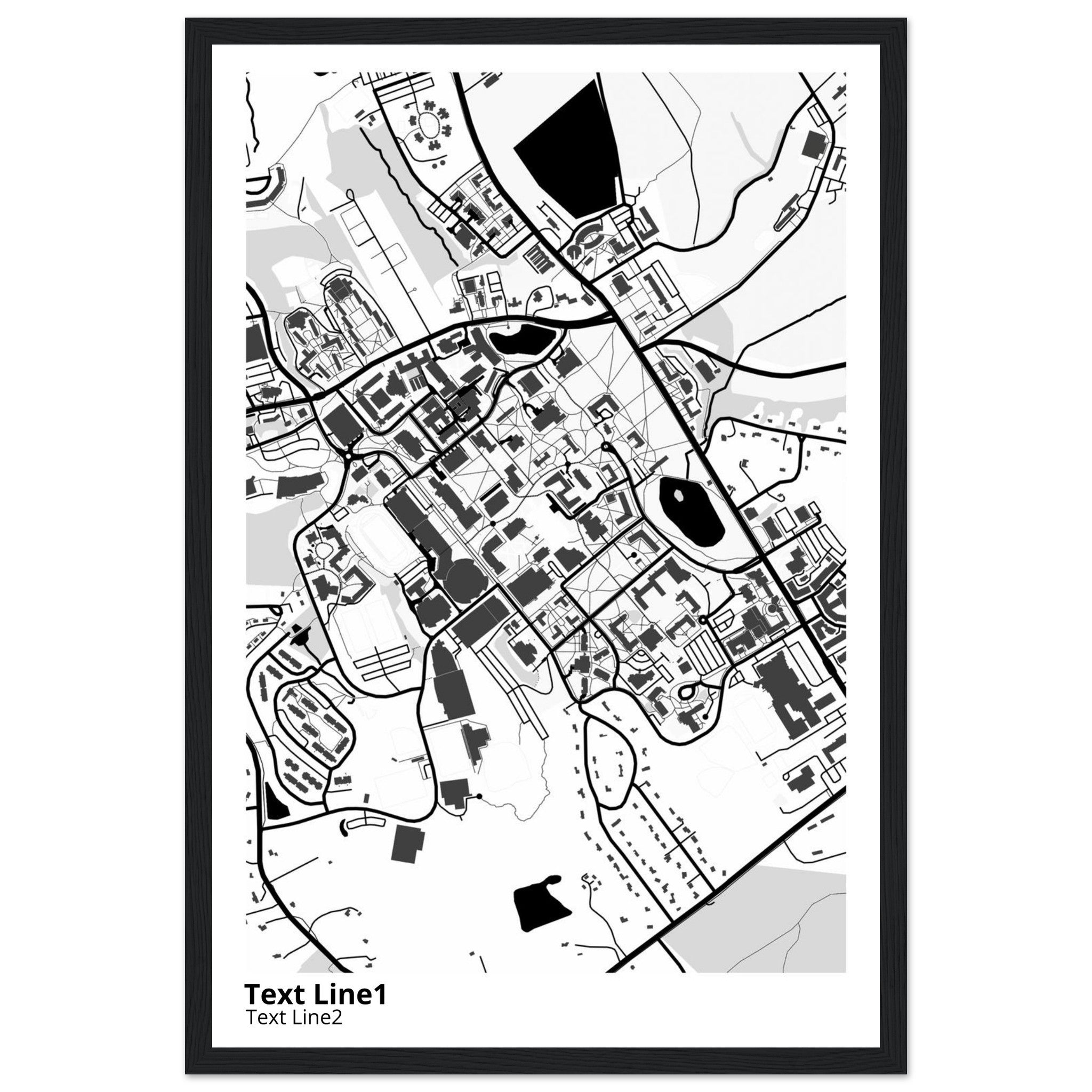 university of connecticut campus map poster