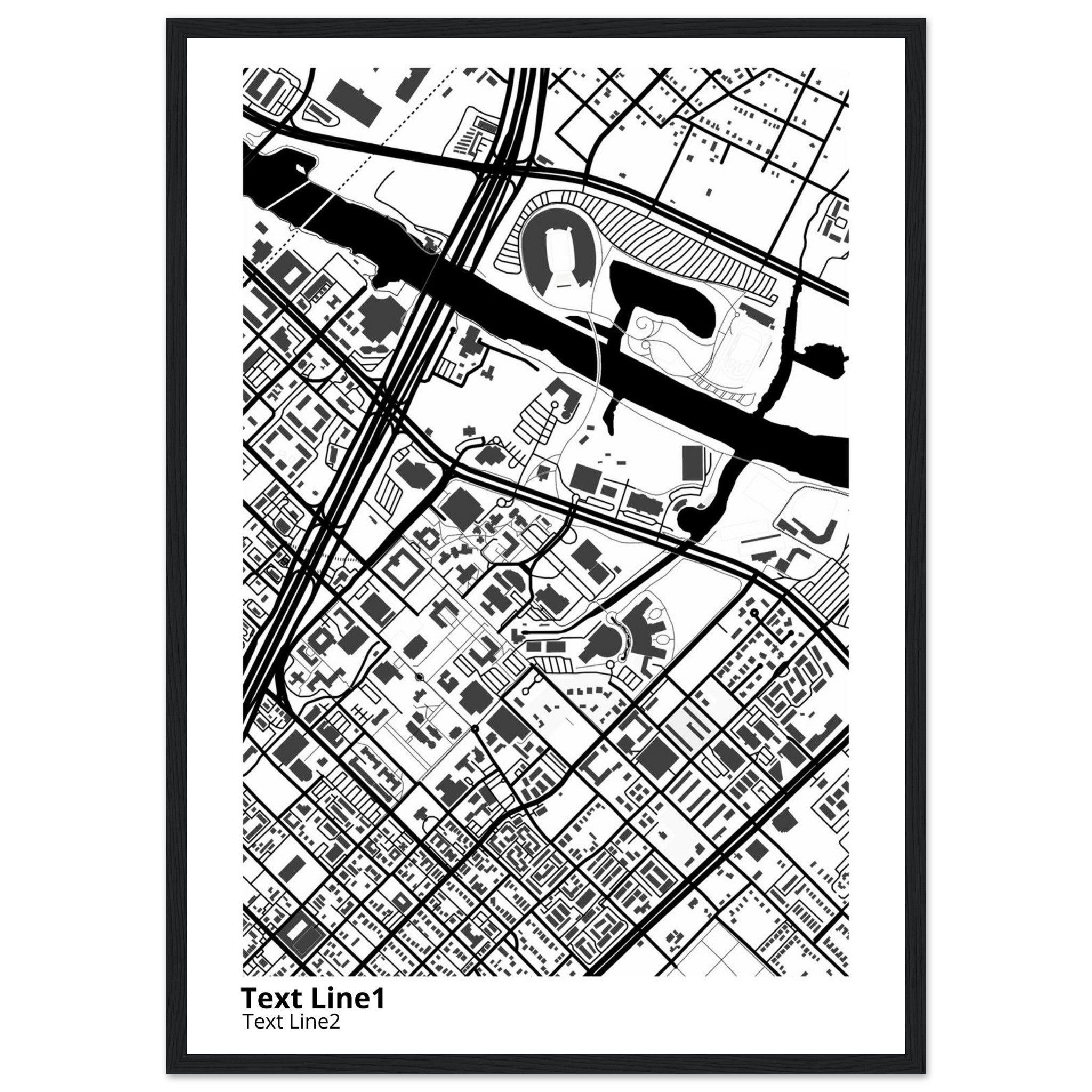 Baylor University Texas Campus Map Poster | Graduation Gift - Ink And Atlas