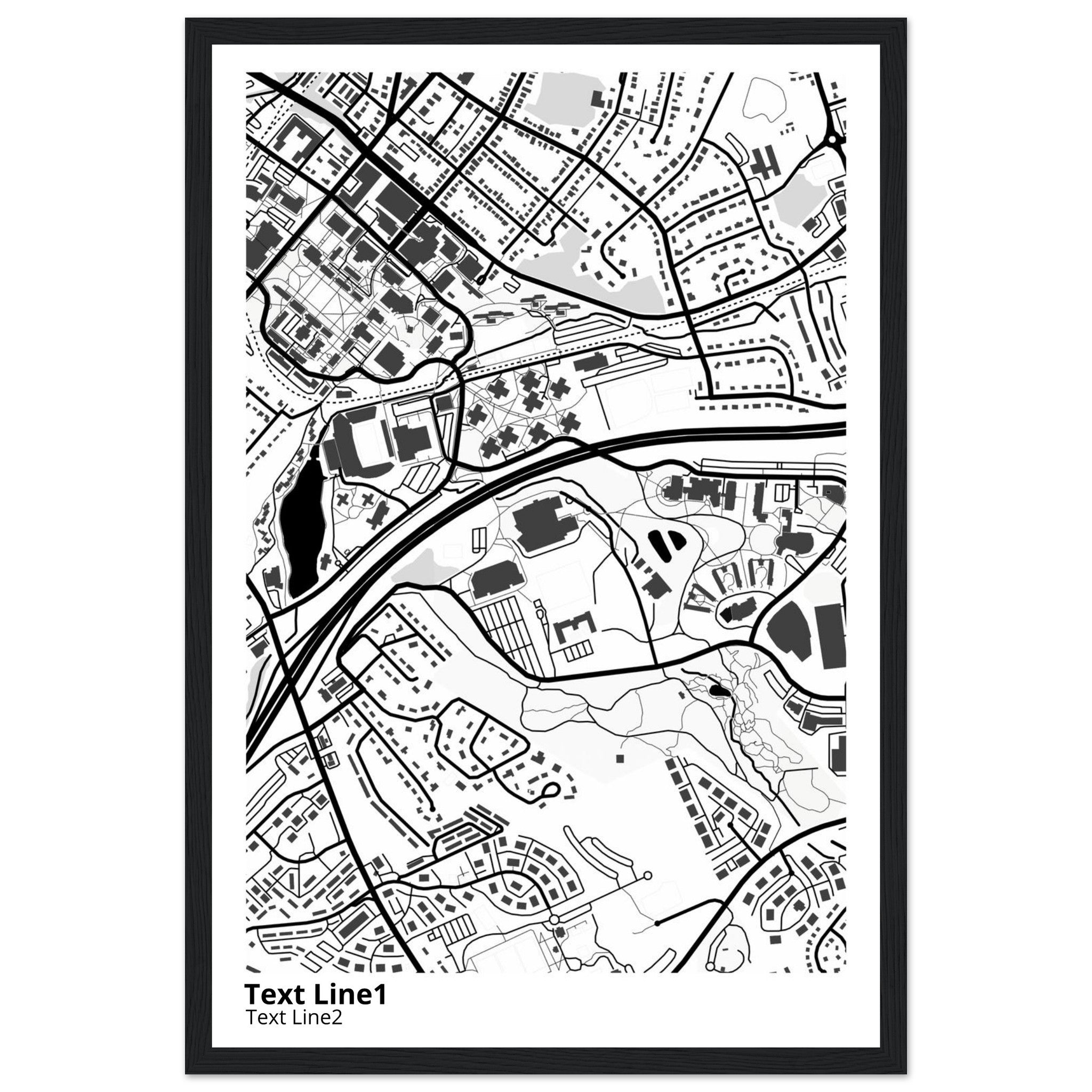 James Madison University Virginia Campus Map Poster | Graduation Gift - Ink And Atlas