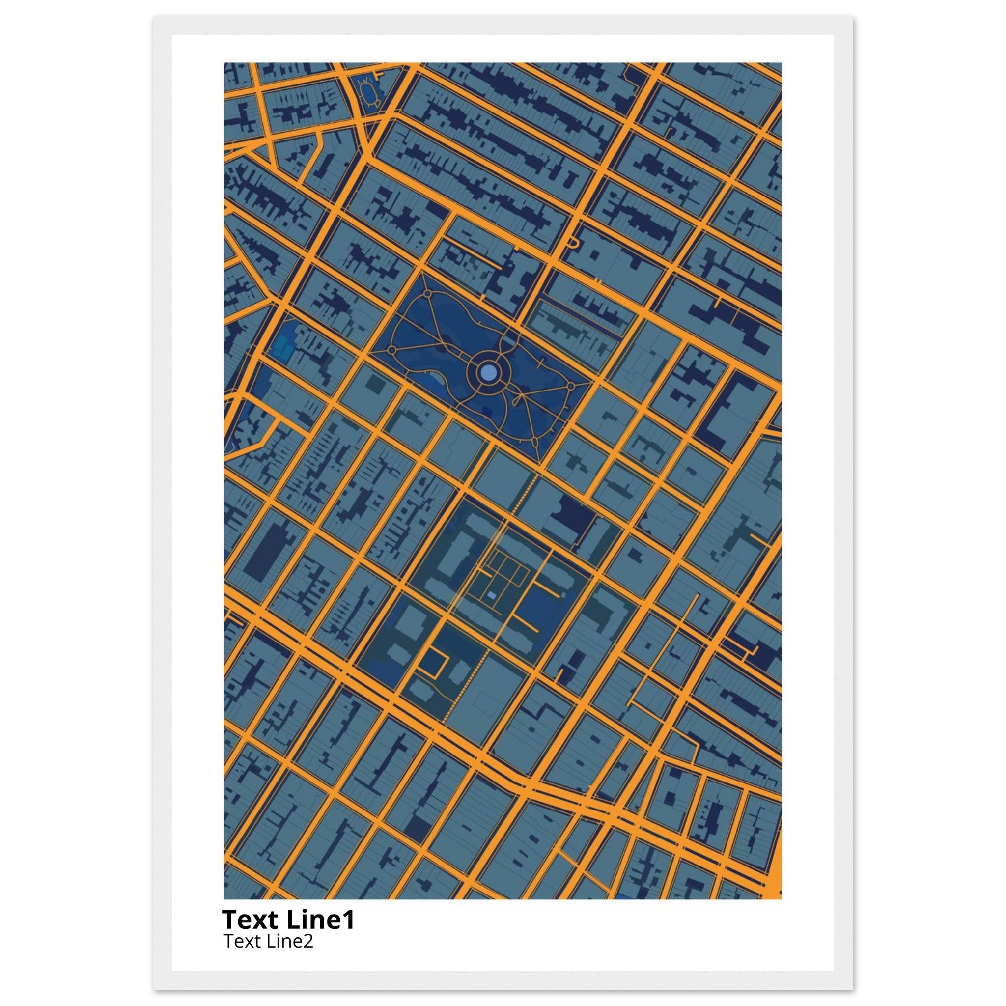 new york university campus map poster