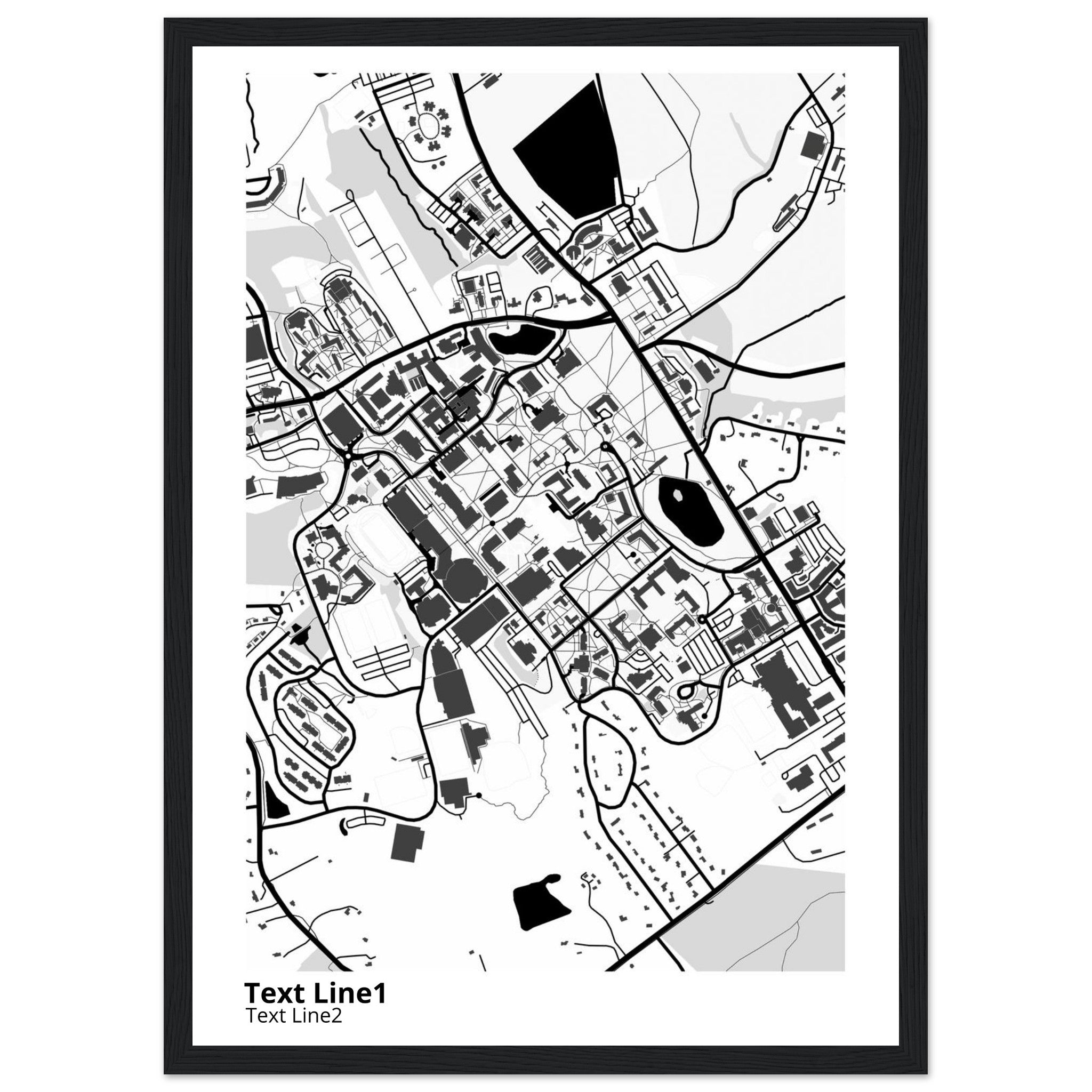 university of connecticut campus map poster