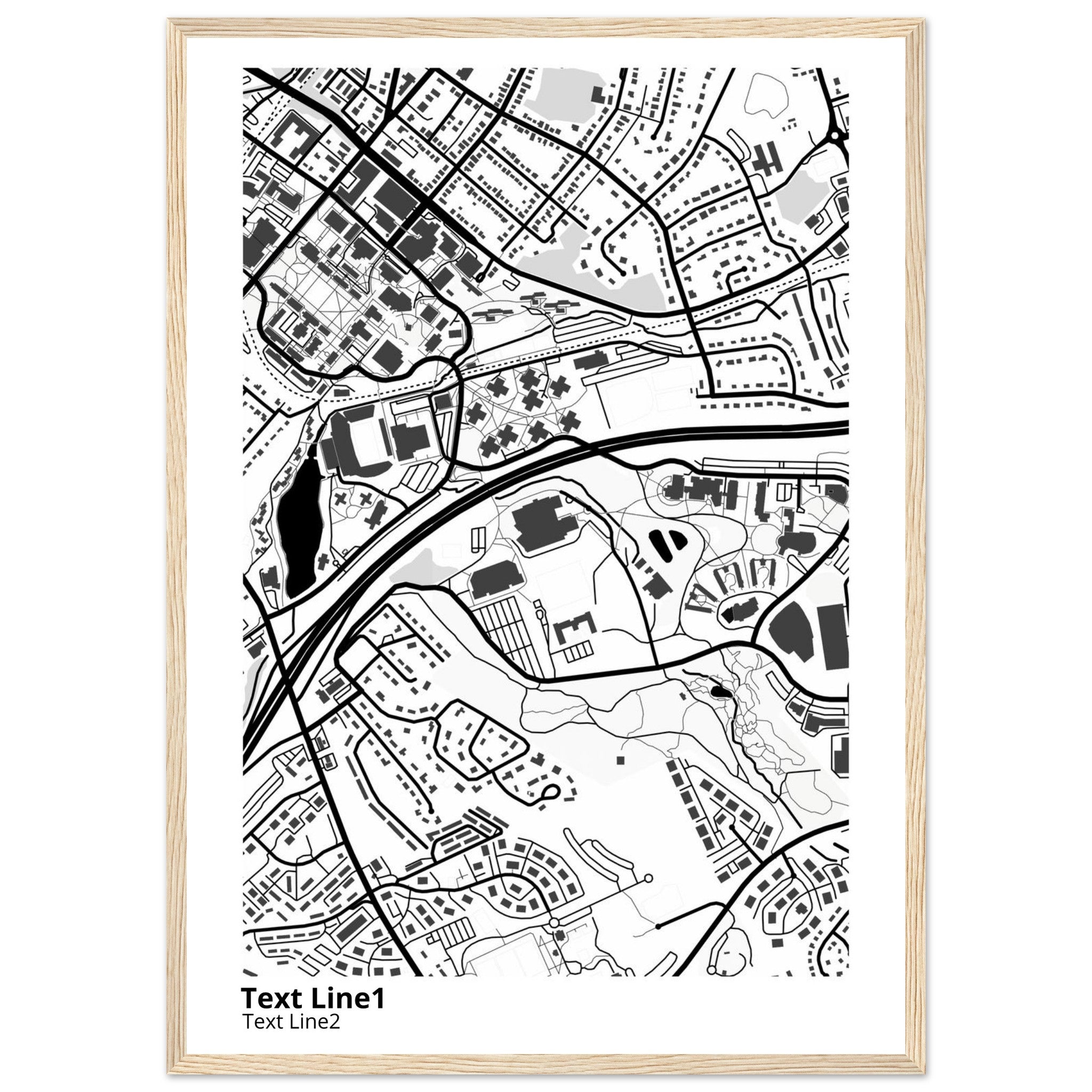 James Madison University Virginia Campus Map Poster | Graduation Gift - Ink And Atlas