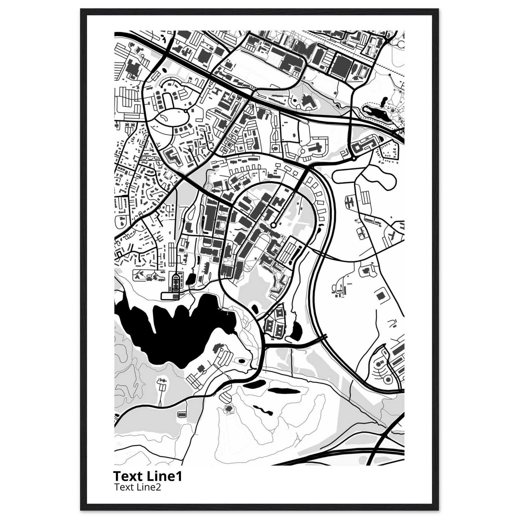North Carolina State University Raleigh Campus Map Poster | Alumni Gift - Ink And Atlas