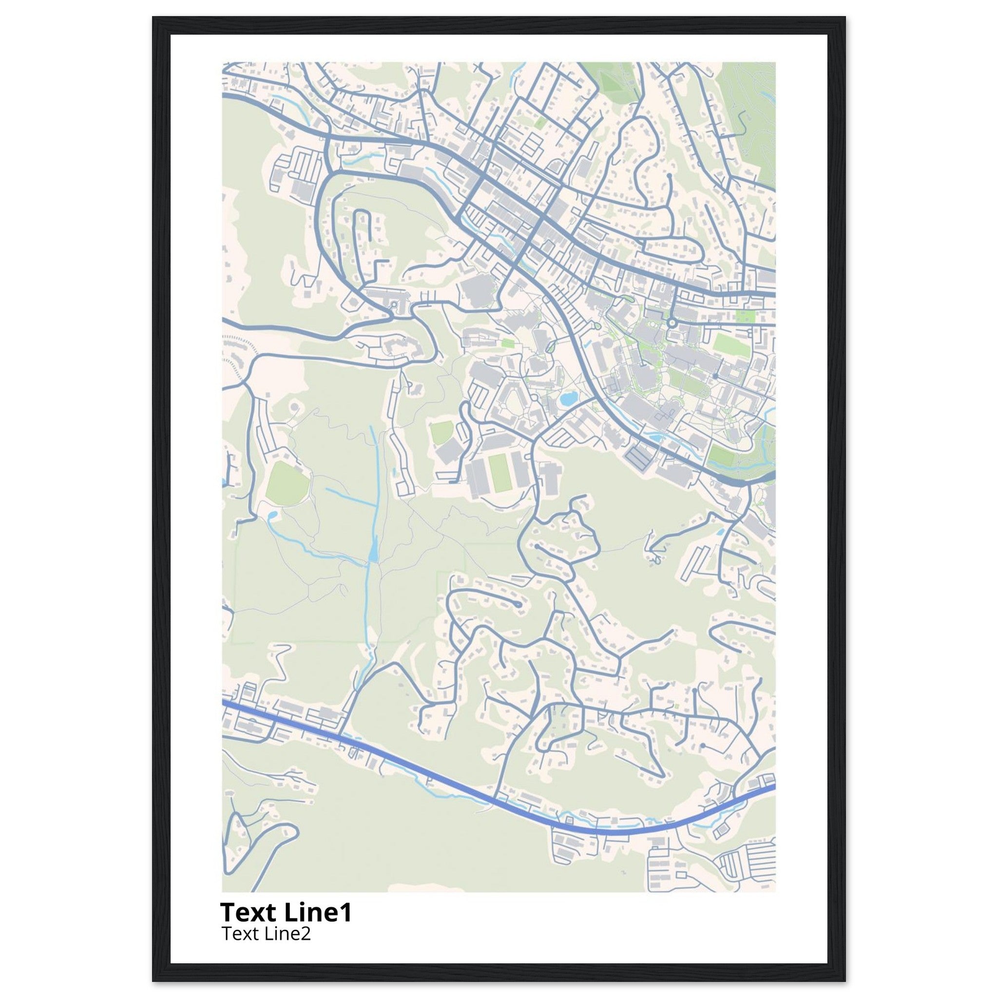 Appalachian State University NC Campus Map Poster | Graduation Gift - Ink And Atlas