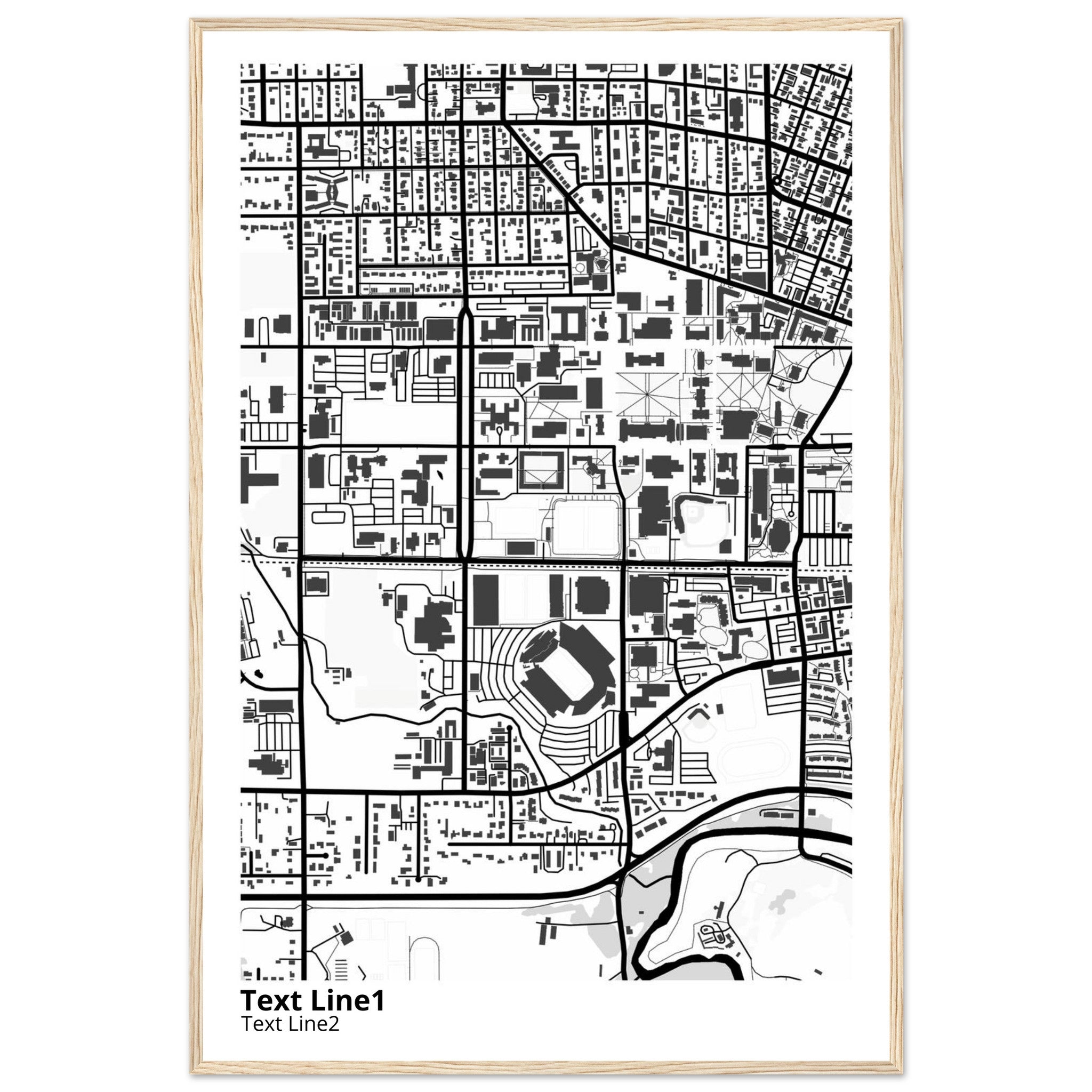 Oregon State University Campus Map Poster | Graduation Gift - Ink And Atlas