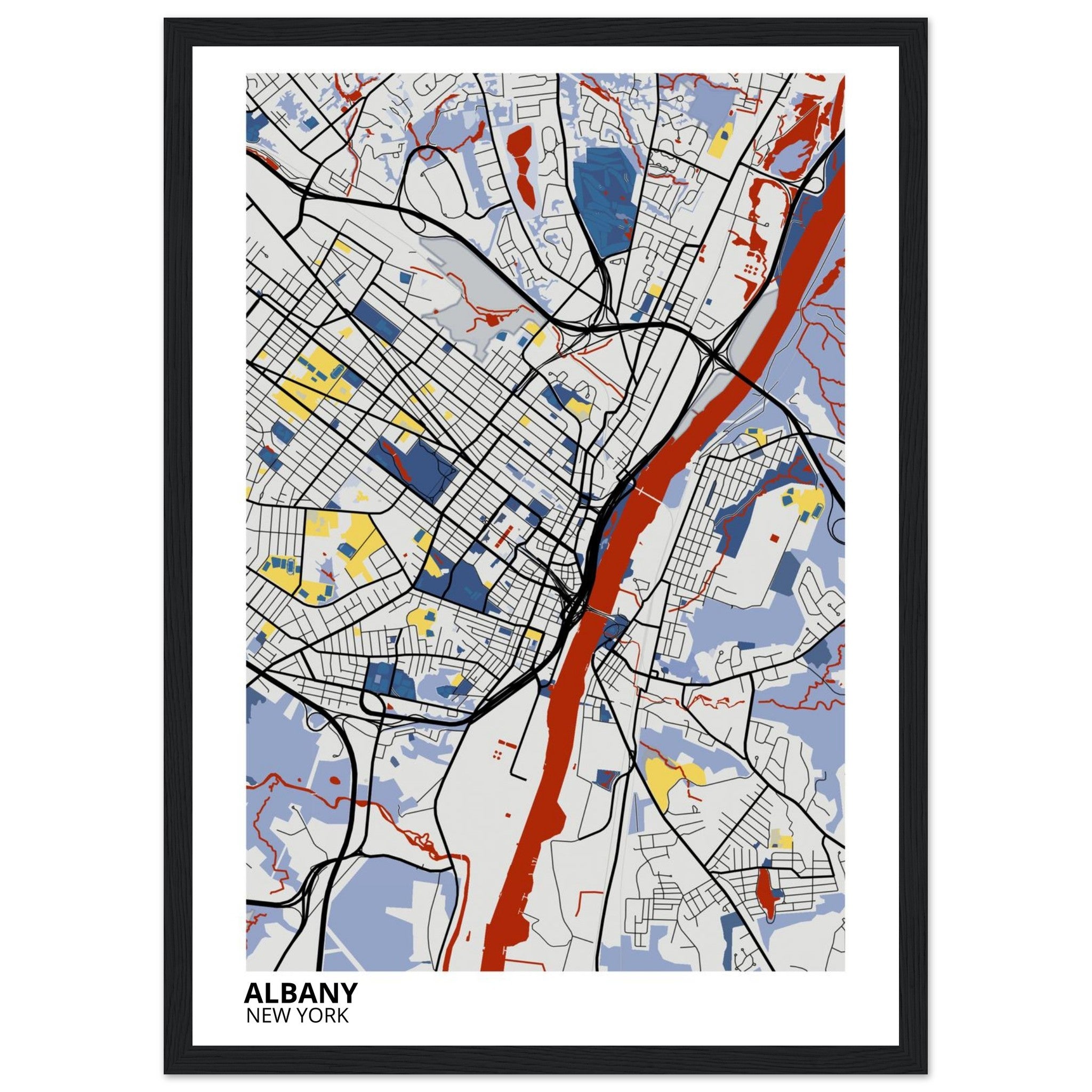 albany map poster print