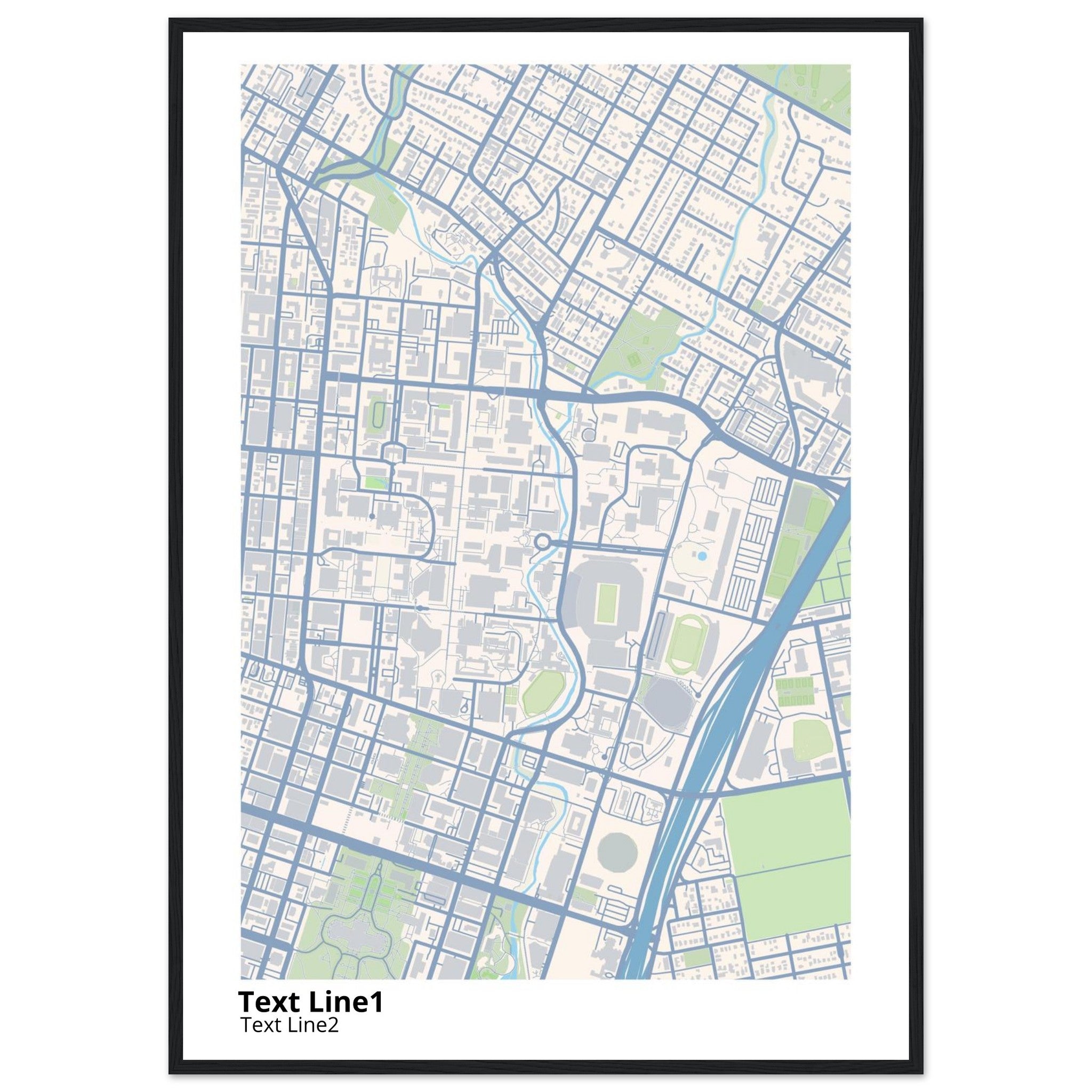 University of Texas at Austin Campus Map Poster | Graduation Gift - Ink And Atlas