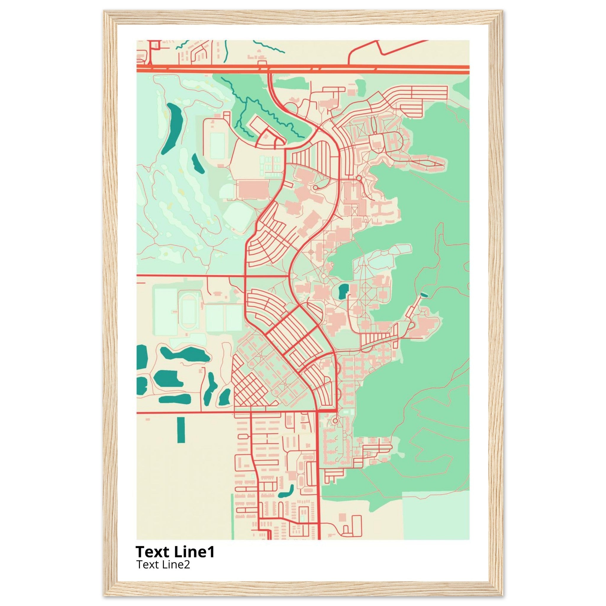 grand valley state university campus map poster