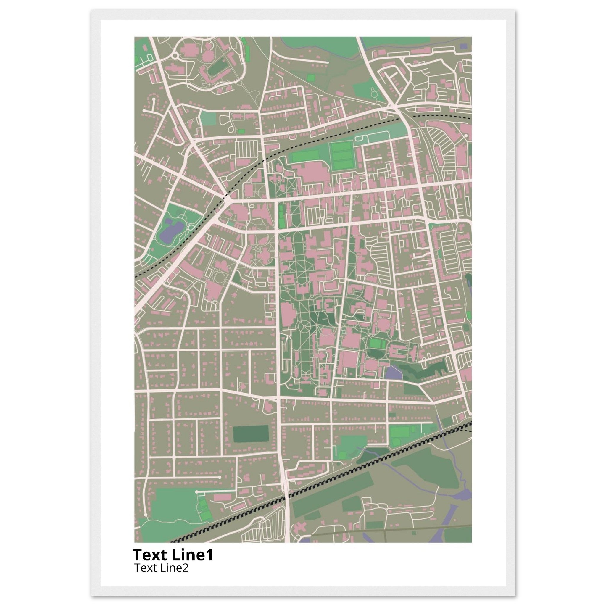university of delaware campus map poster