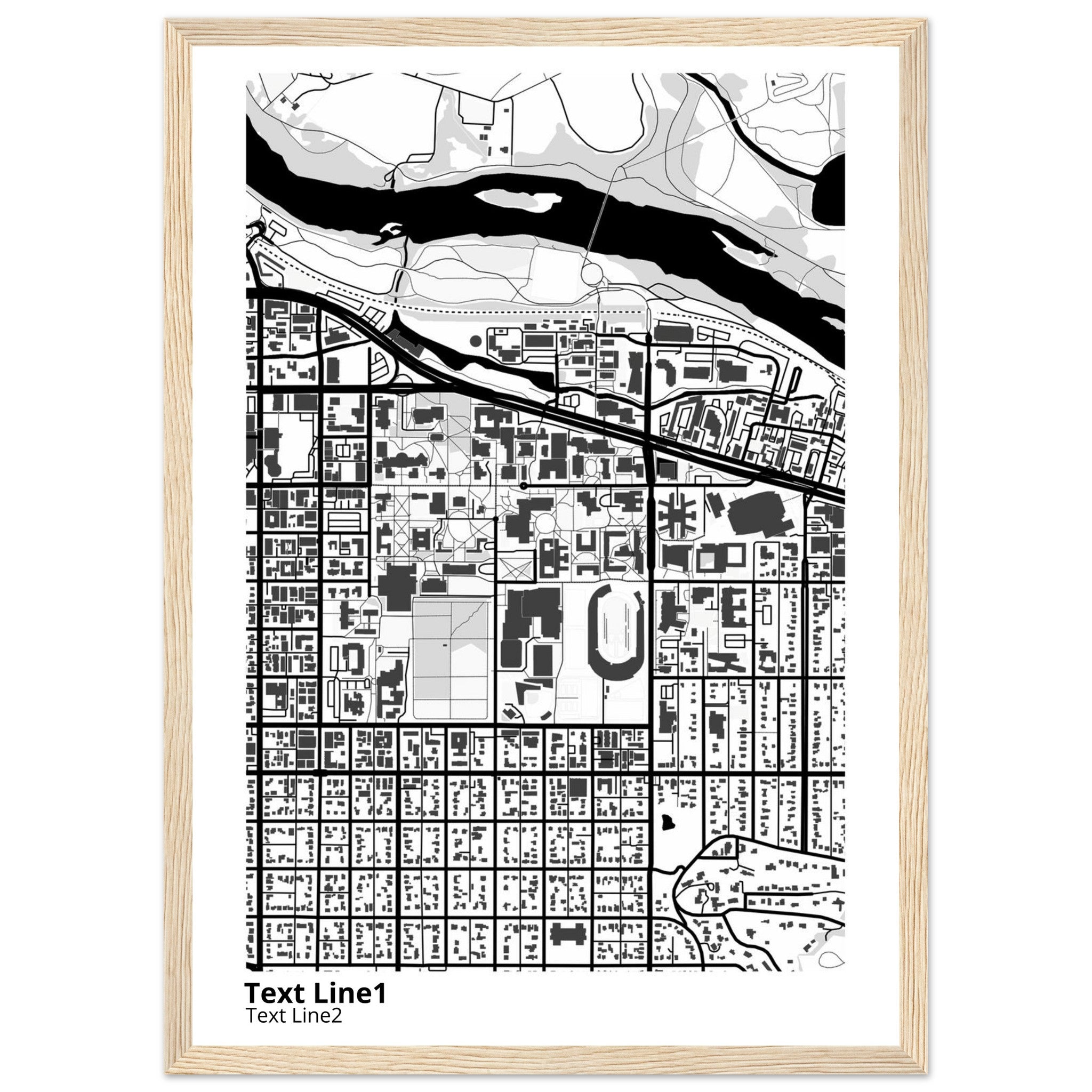 University of Oregon Campus Map Poster | Graduation Gift - Ink And Atlas