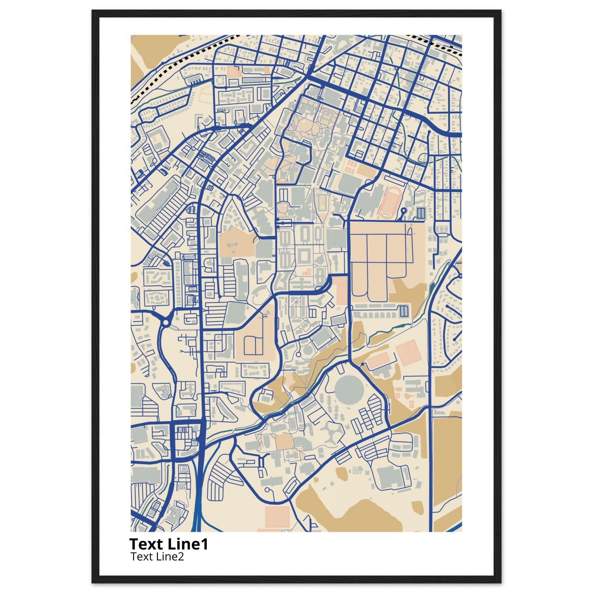 northern arizona university campus map poster