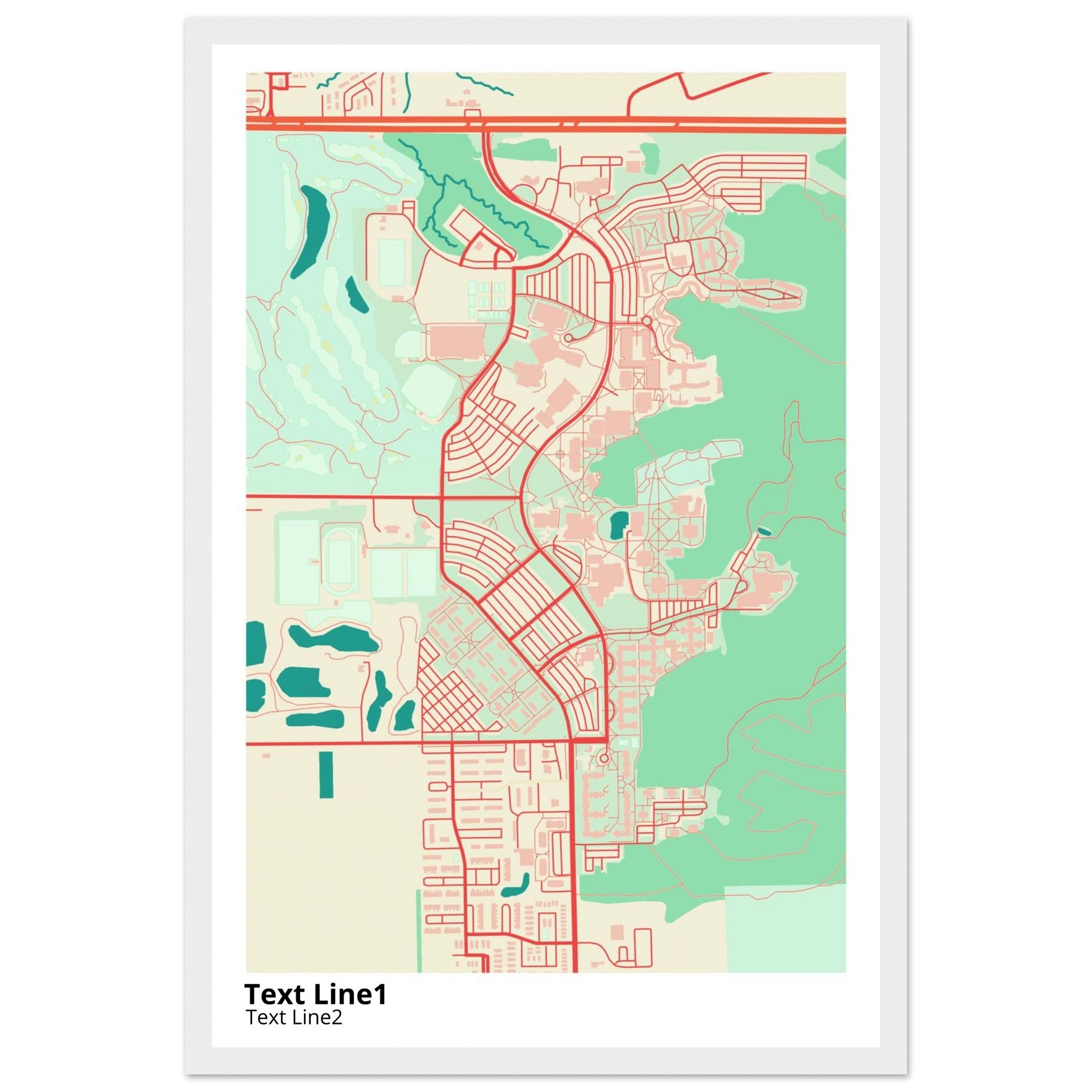grand valley state university campus map poster