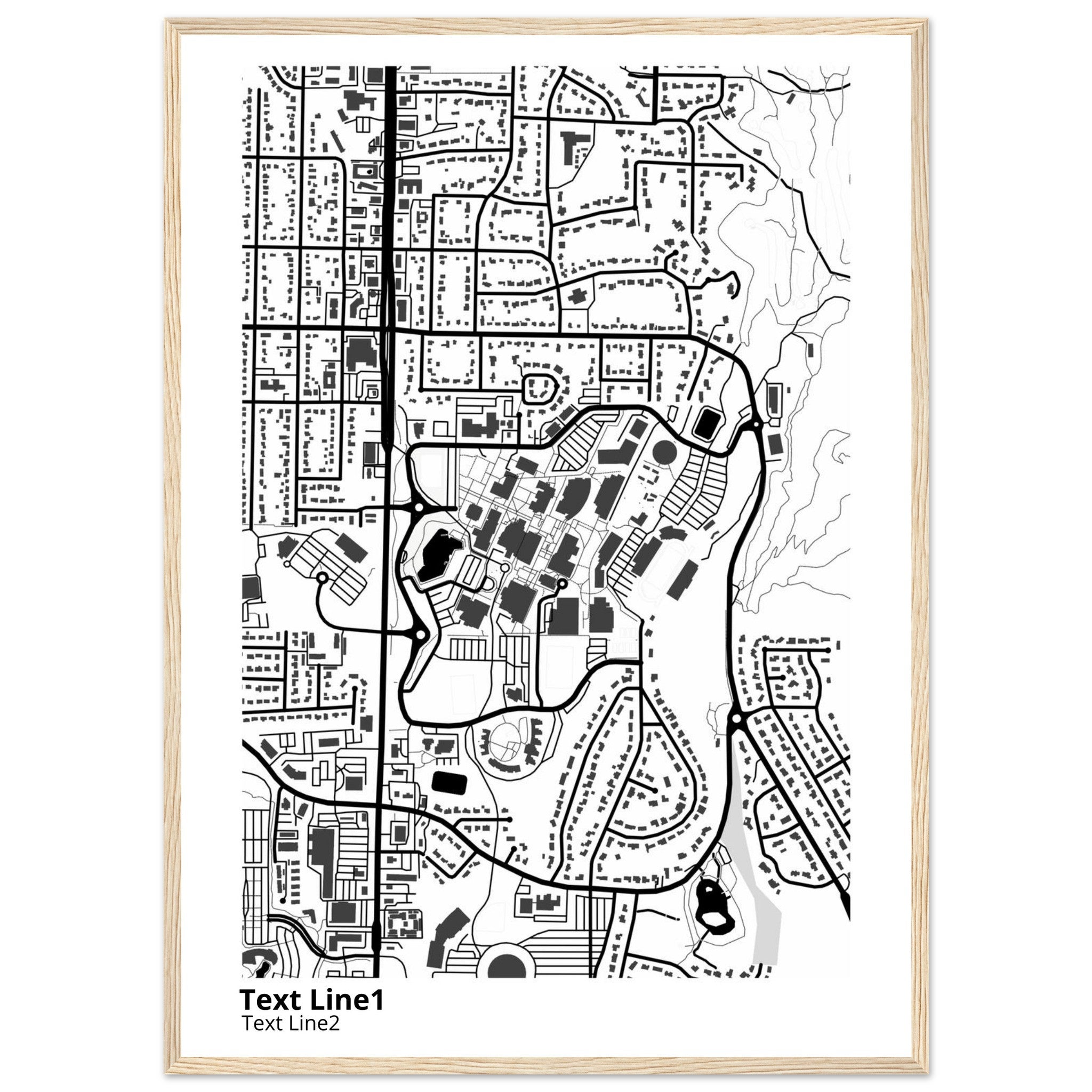 Weber State University Utah Campus Map Poster | Graduation Gift - Ink And Atlas