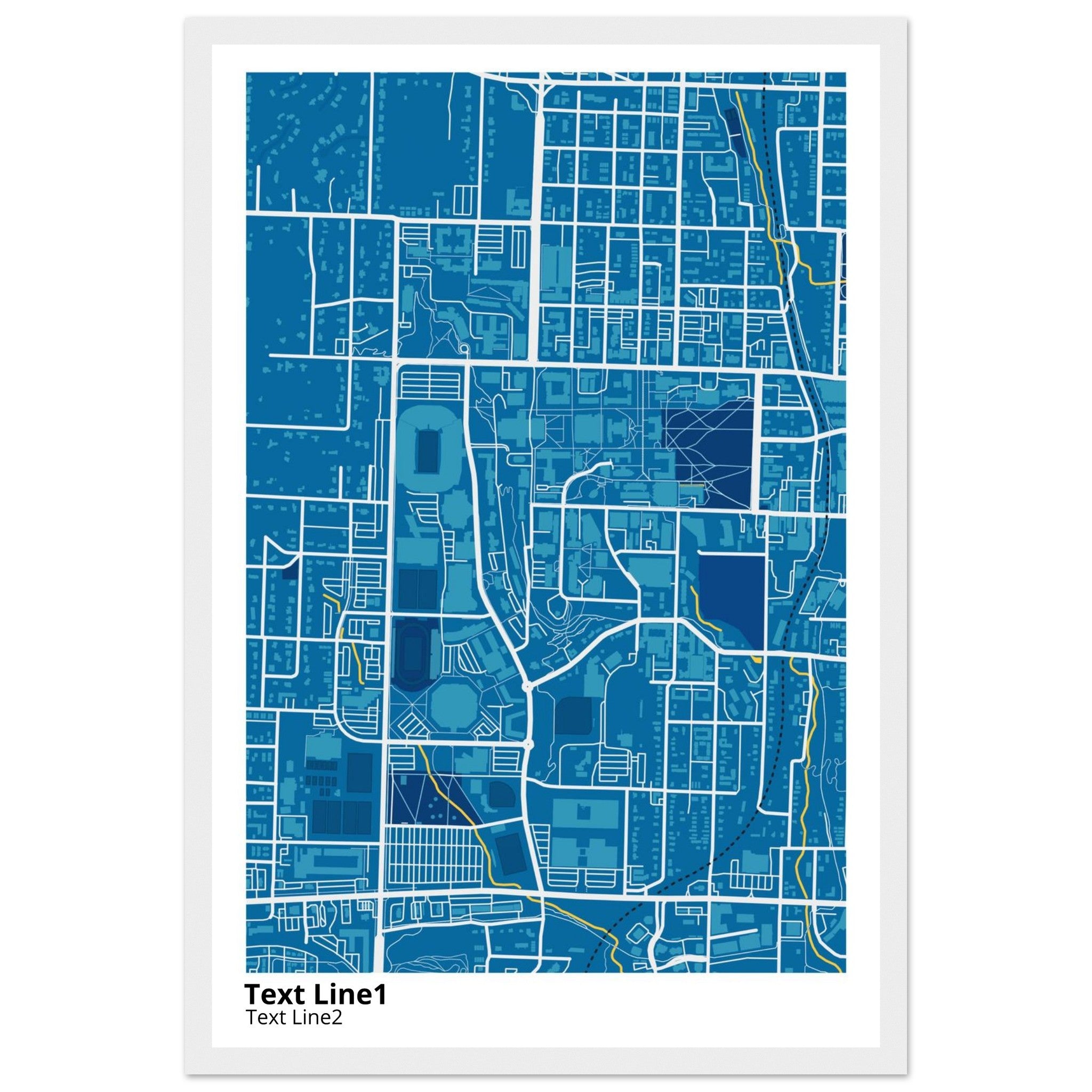 university of arkansas campus map poster