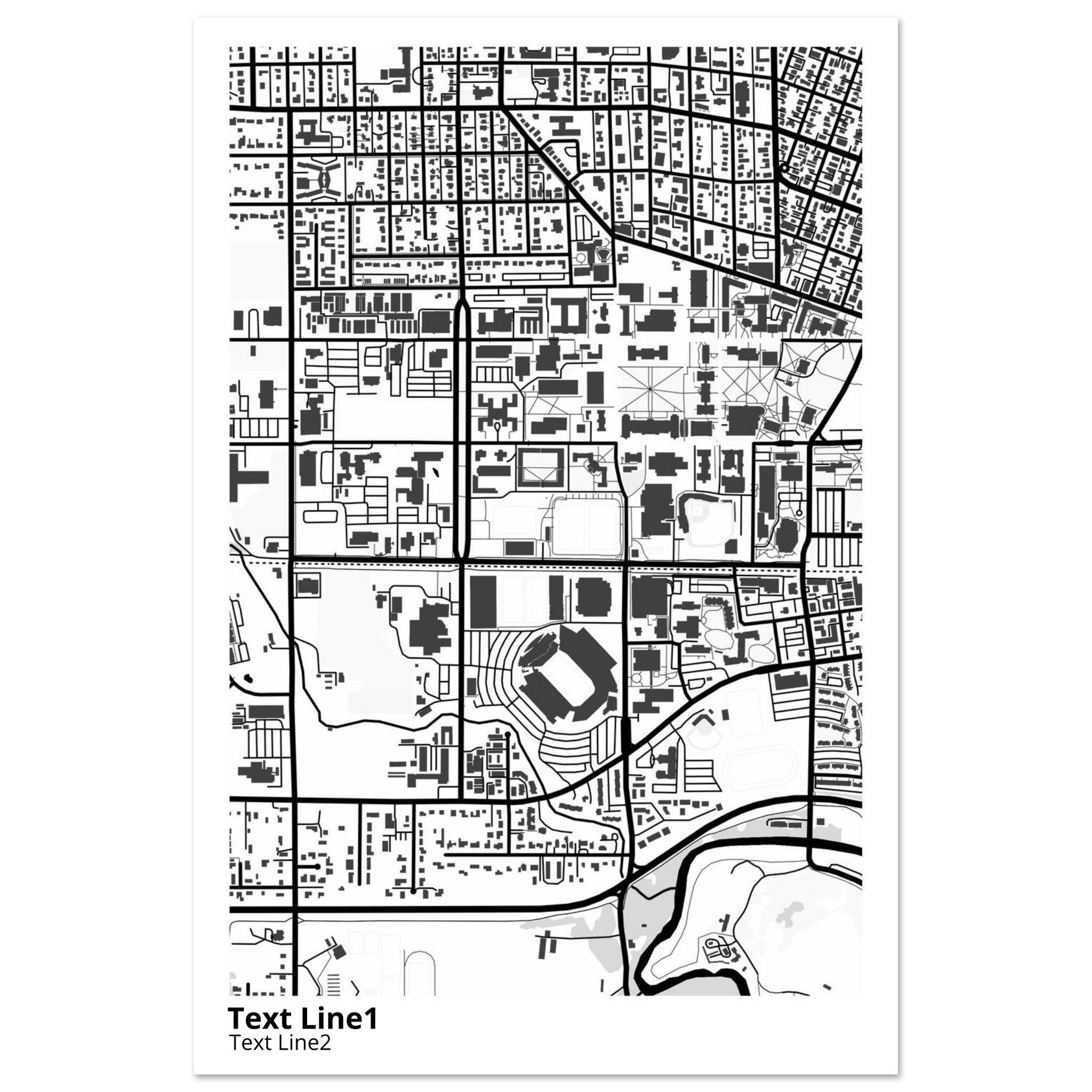 Oregon State University Campus Map Poster | Graduation Gift - Ink And Atlas