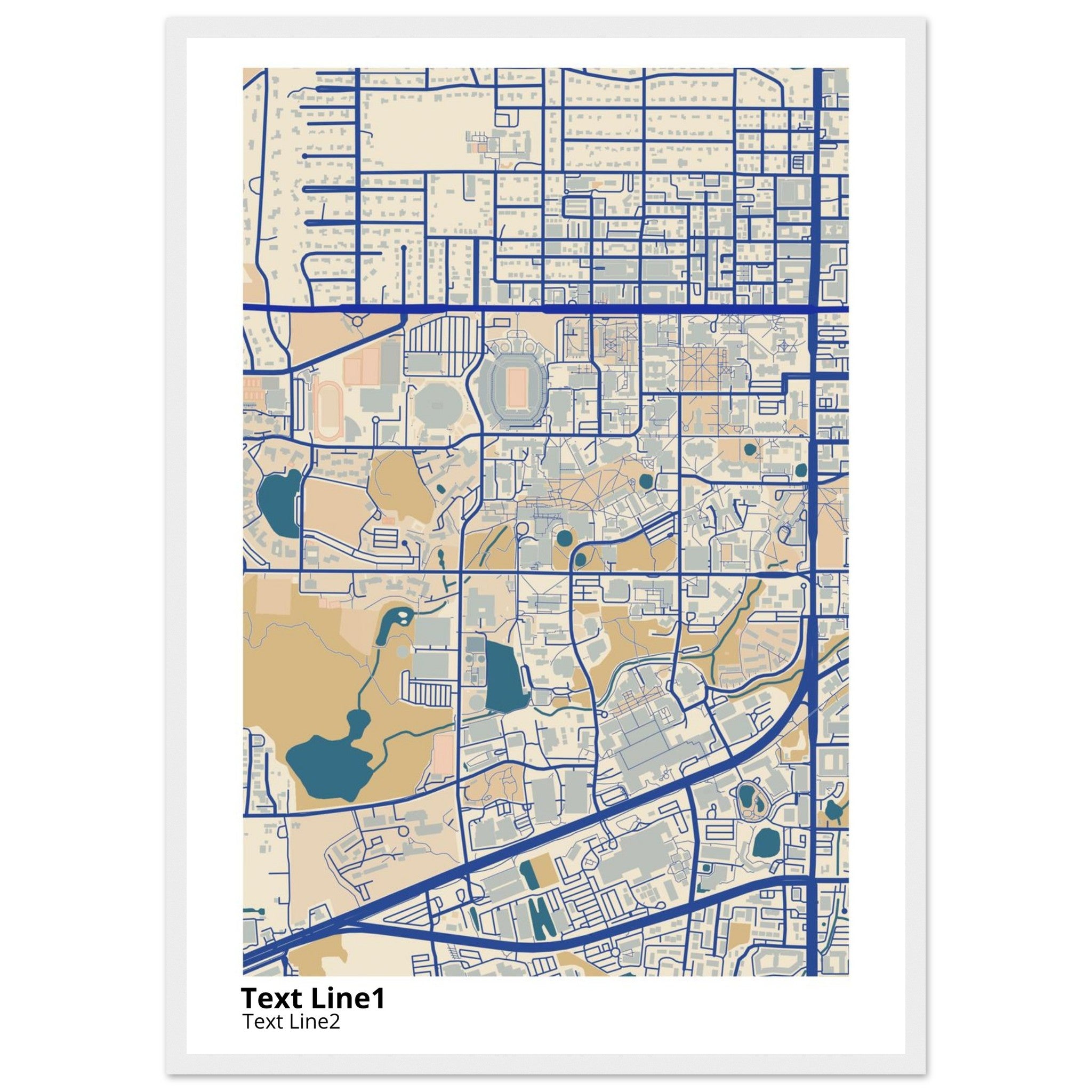 university of florida campus map poster