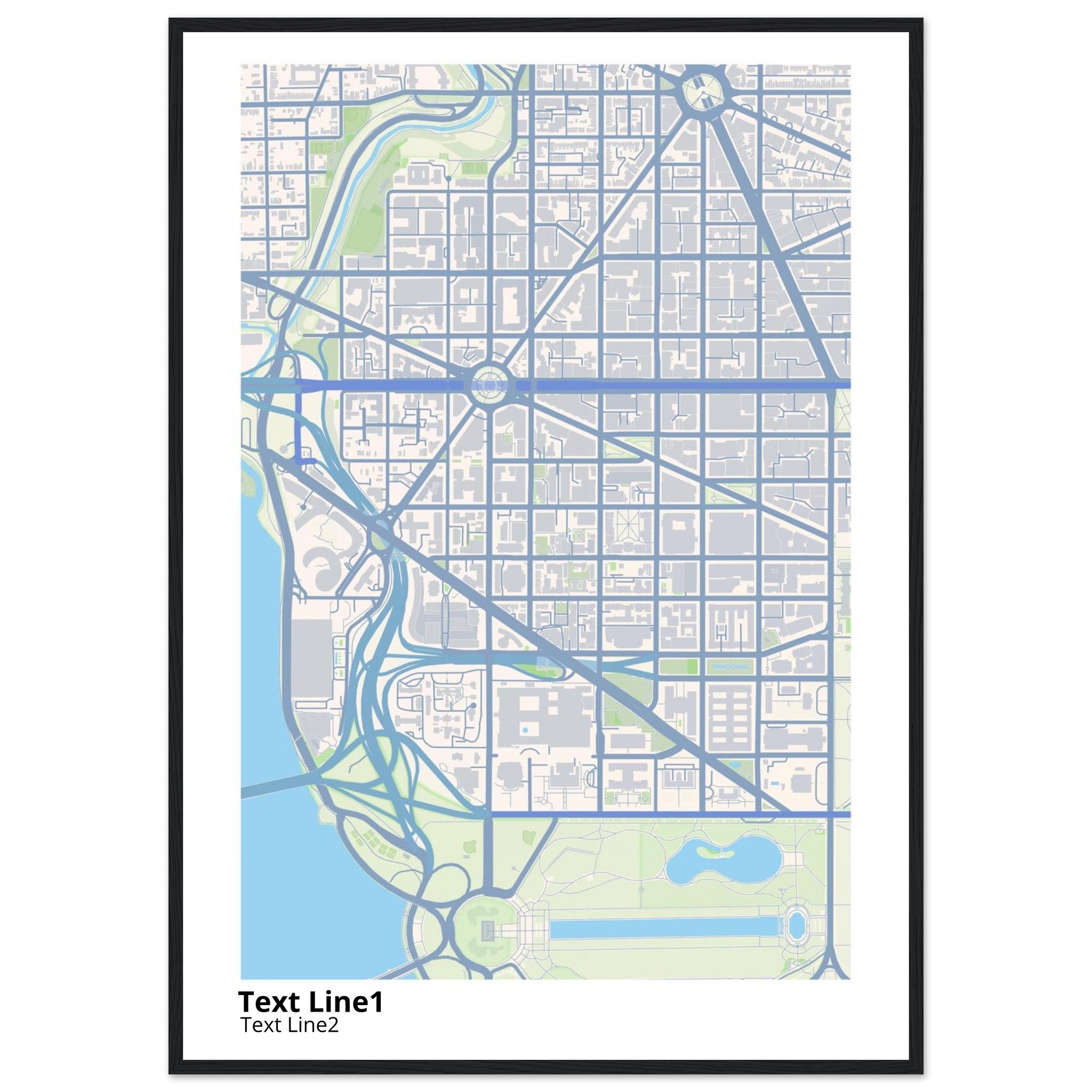 george washington university campus map poster