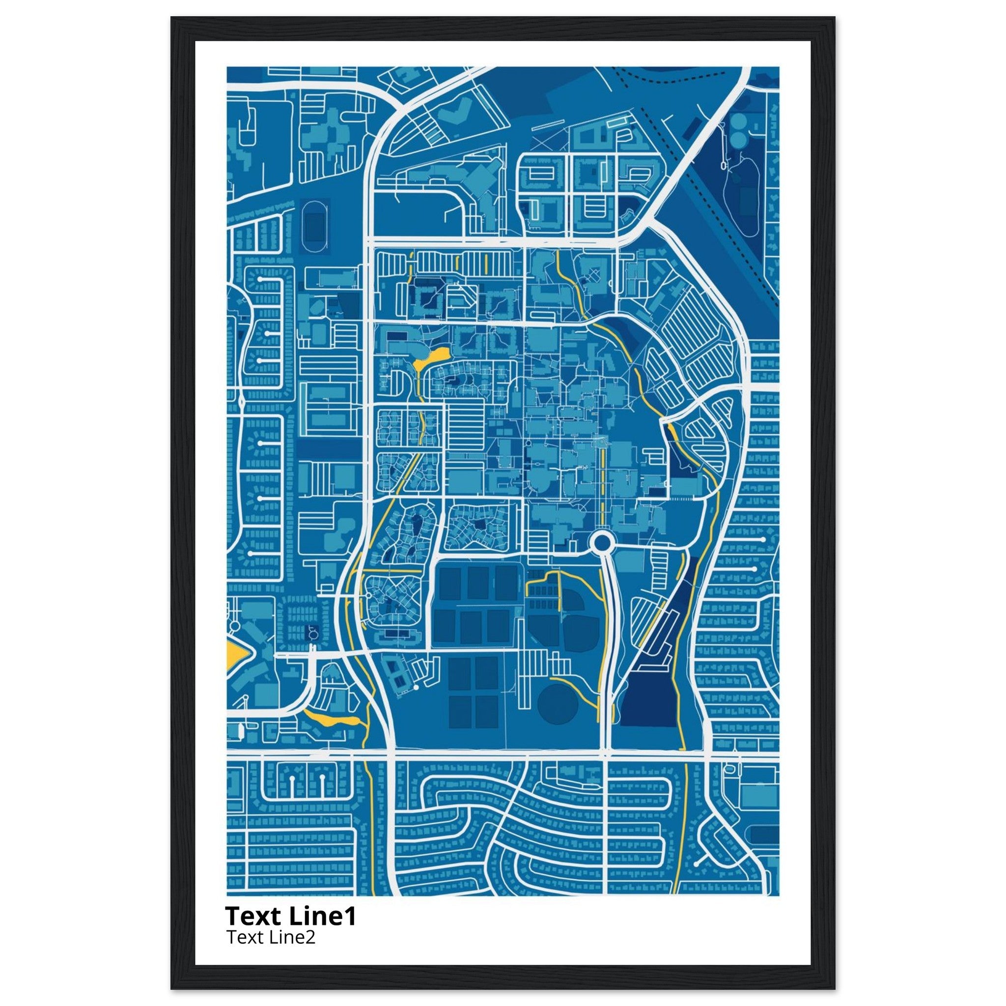 The University of Texas at Dallas Campus Map Poster | Graduation Gift - Ink And Atlas