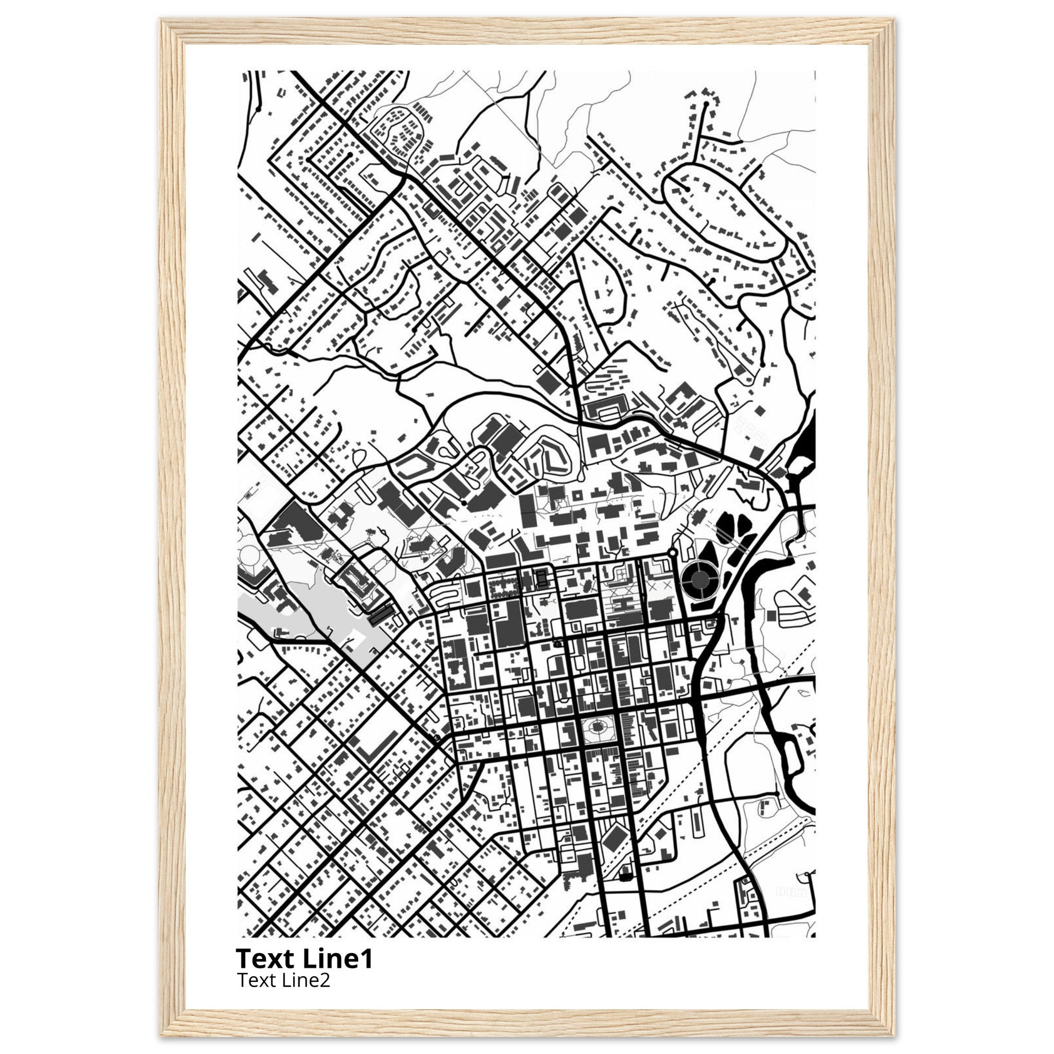 Texas State University Campus Map Poster | Graduation Gift - Ink And Atlas