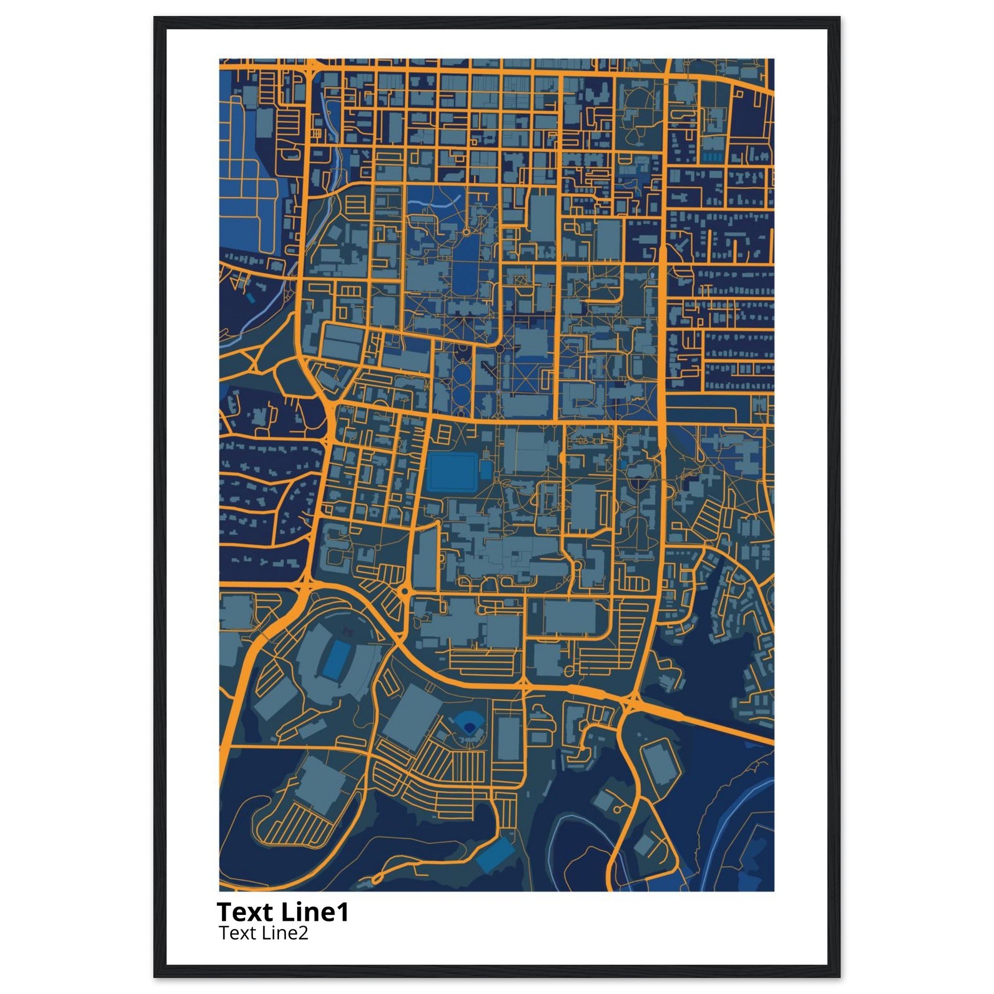 university of missouri columbia campus map poster