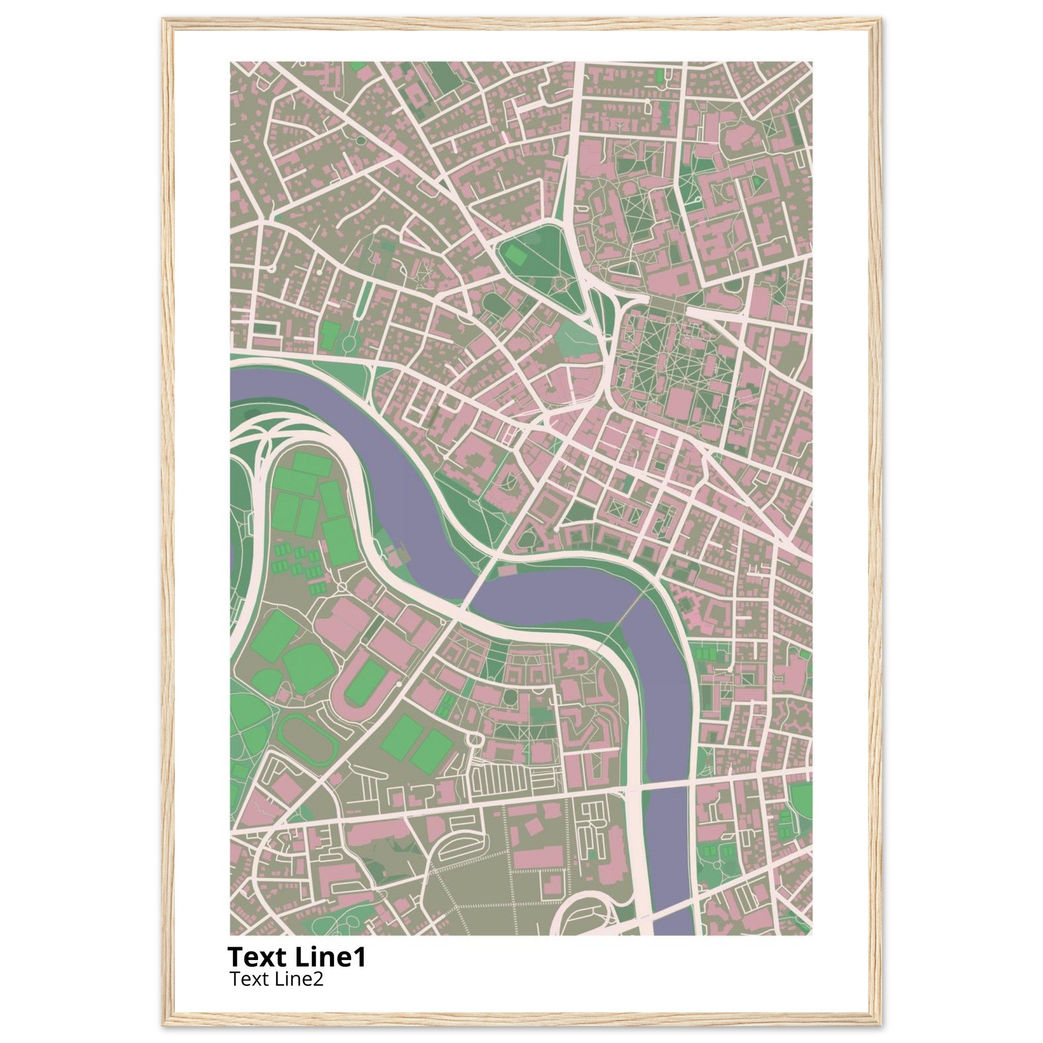 harvard university campus map poster