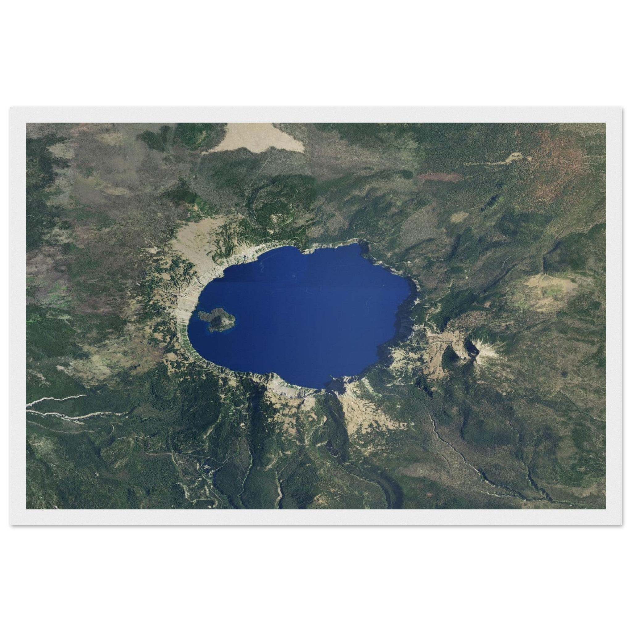 Crater Lake National Park Natural Earth Print - Ink And Atlas