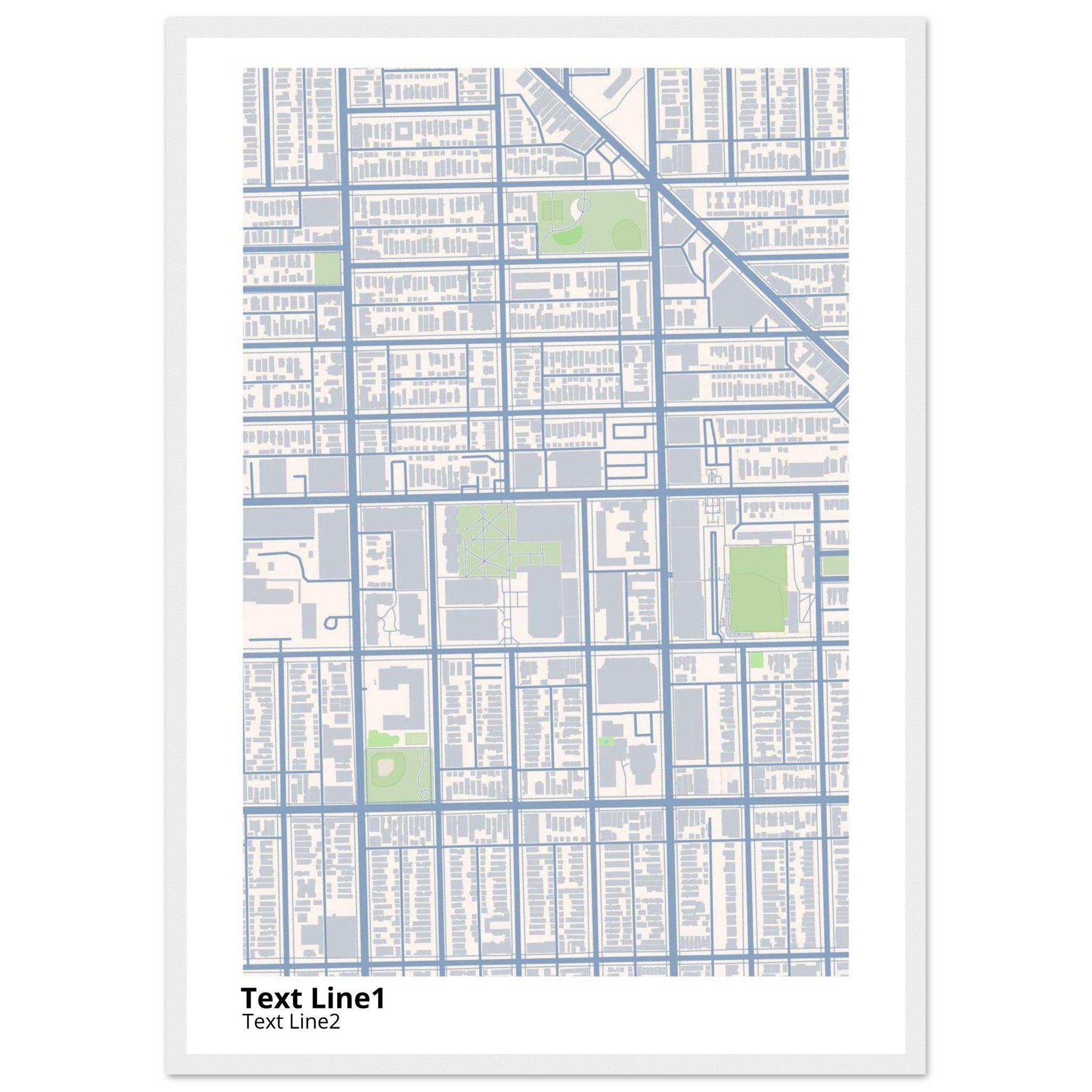 depaul university campus map poster