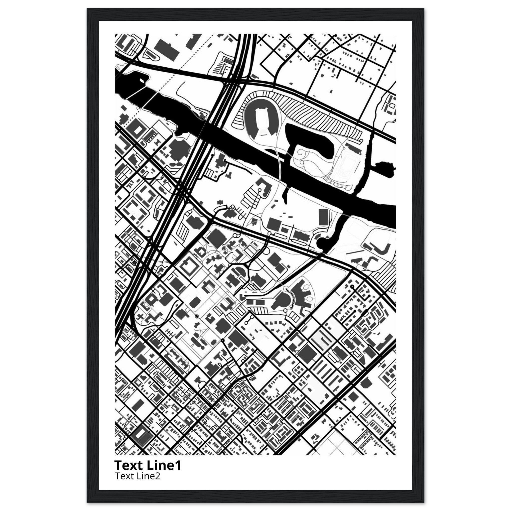Baylor University Texas Campus Map Poster | Graduation Gift - Ink And Atlas