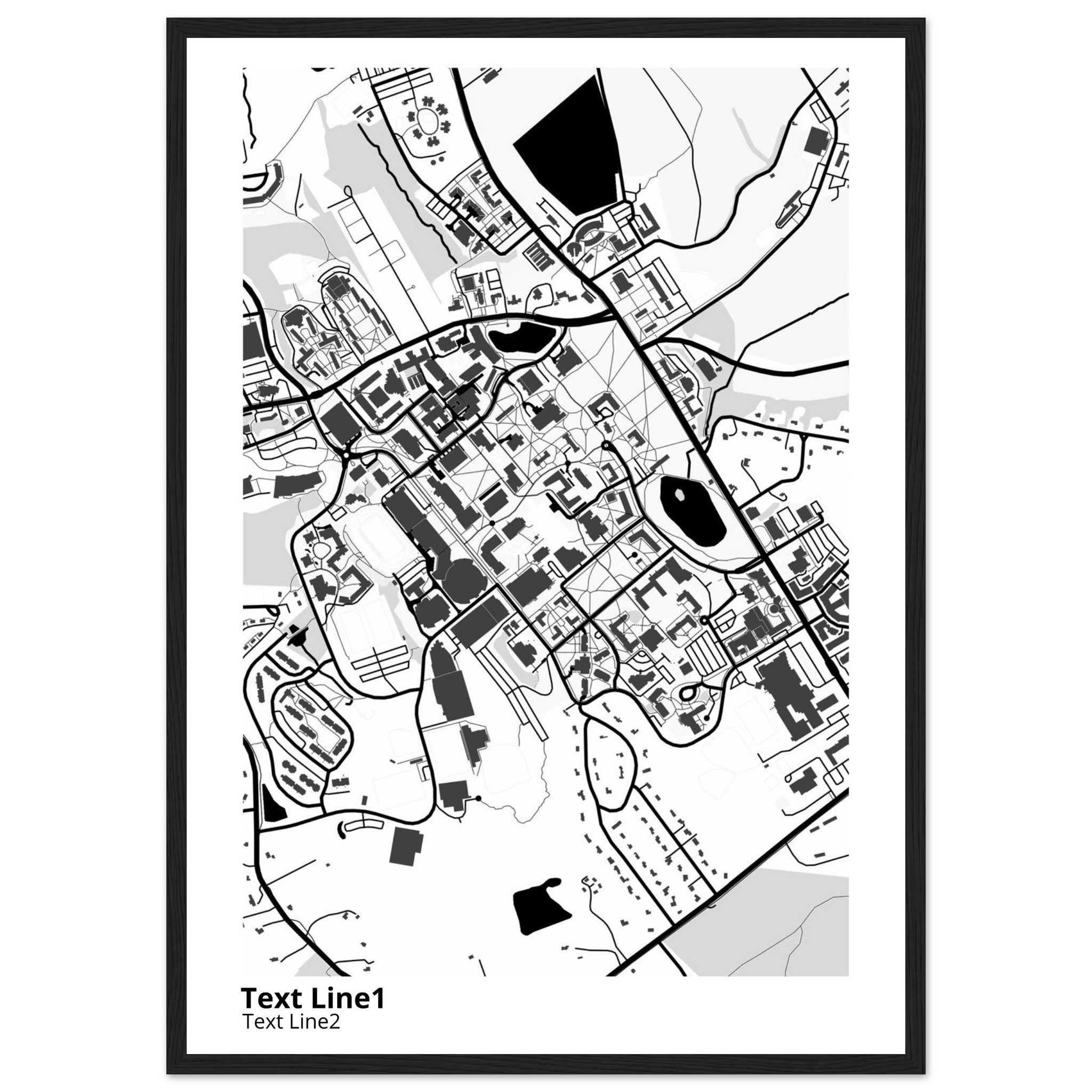 university of connecticut campus map poster