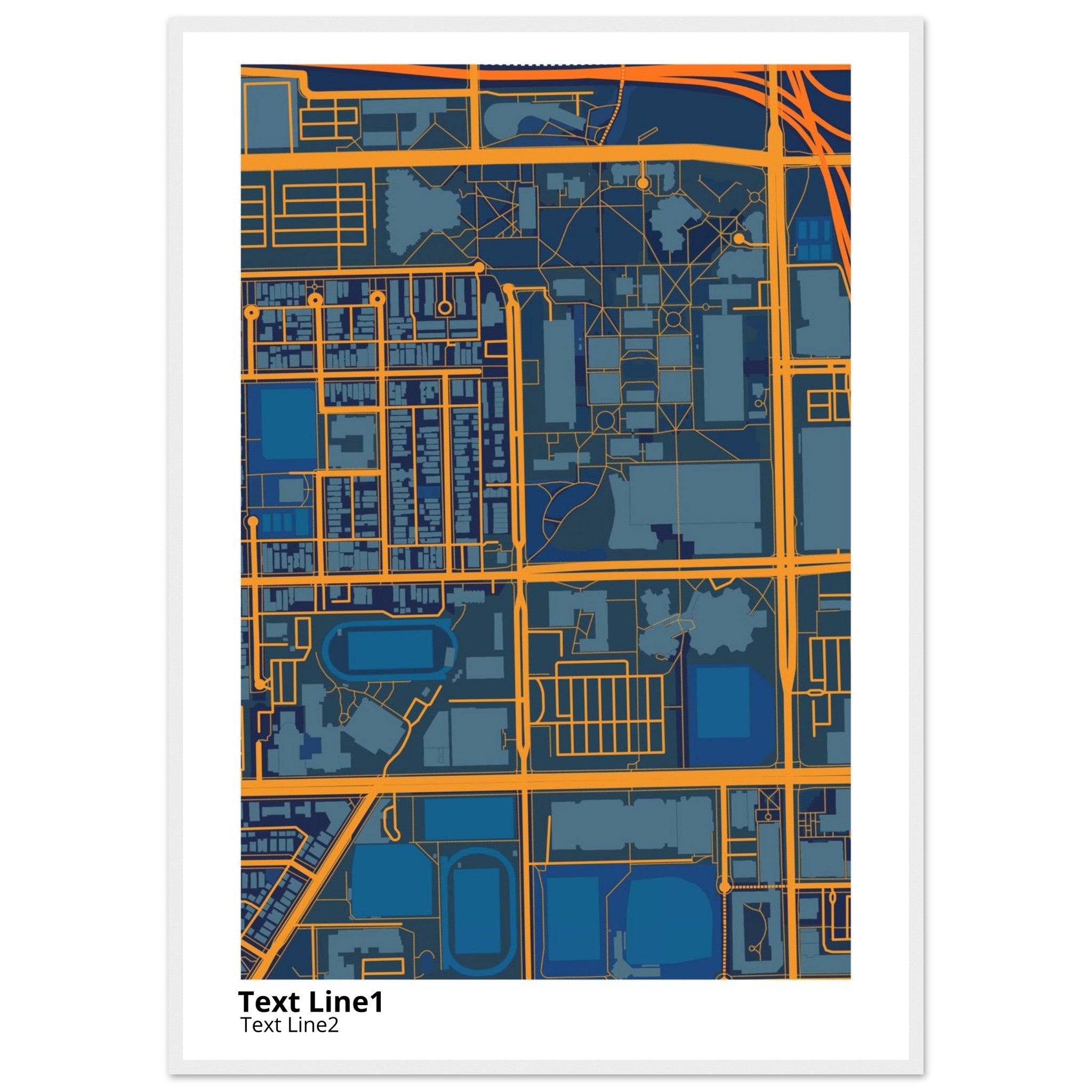 university of illinois chicago campus map poster