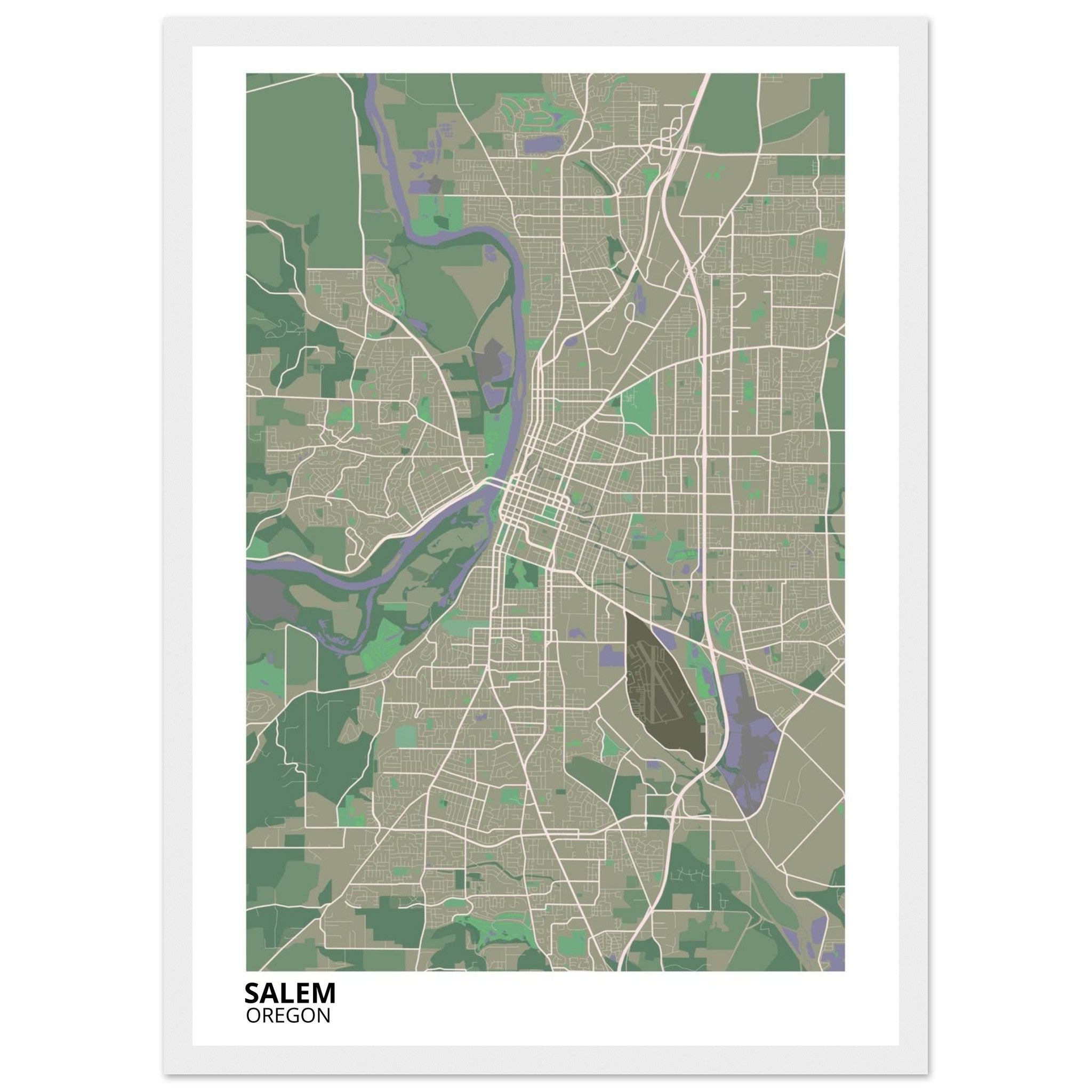 salem map poster print