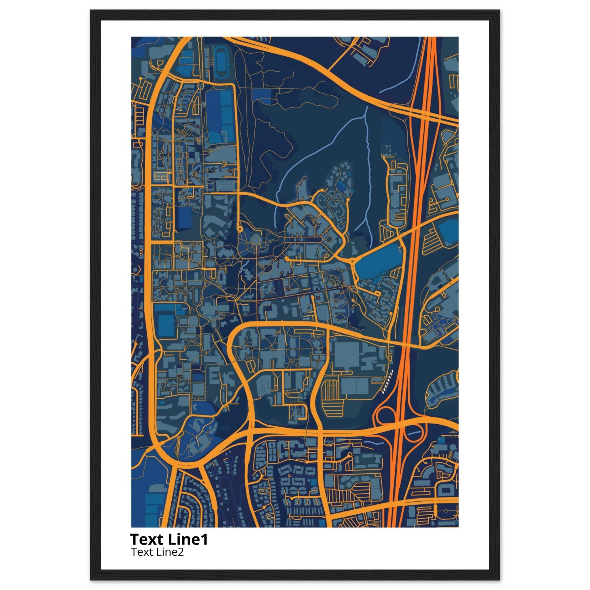 university of california san diego campus map poster