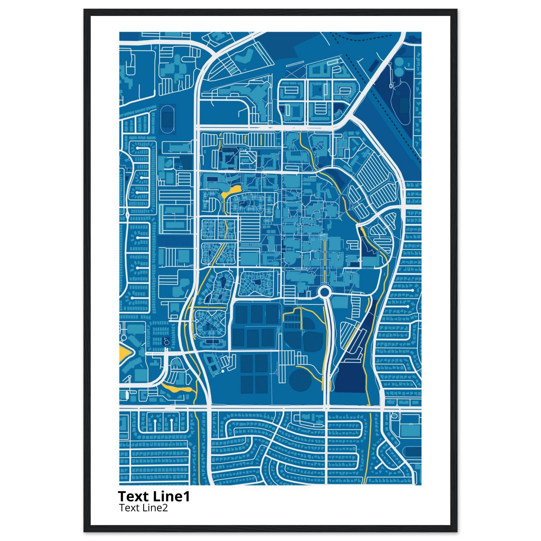 The University of Texas at Dallas Campus Map Poster | Graduation Gift - Ink And Atlas
